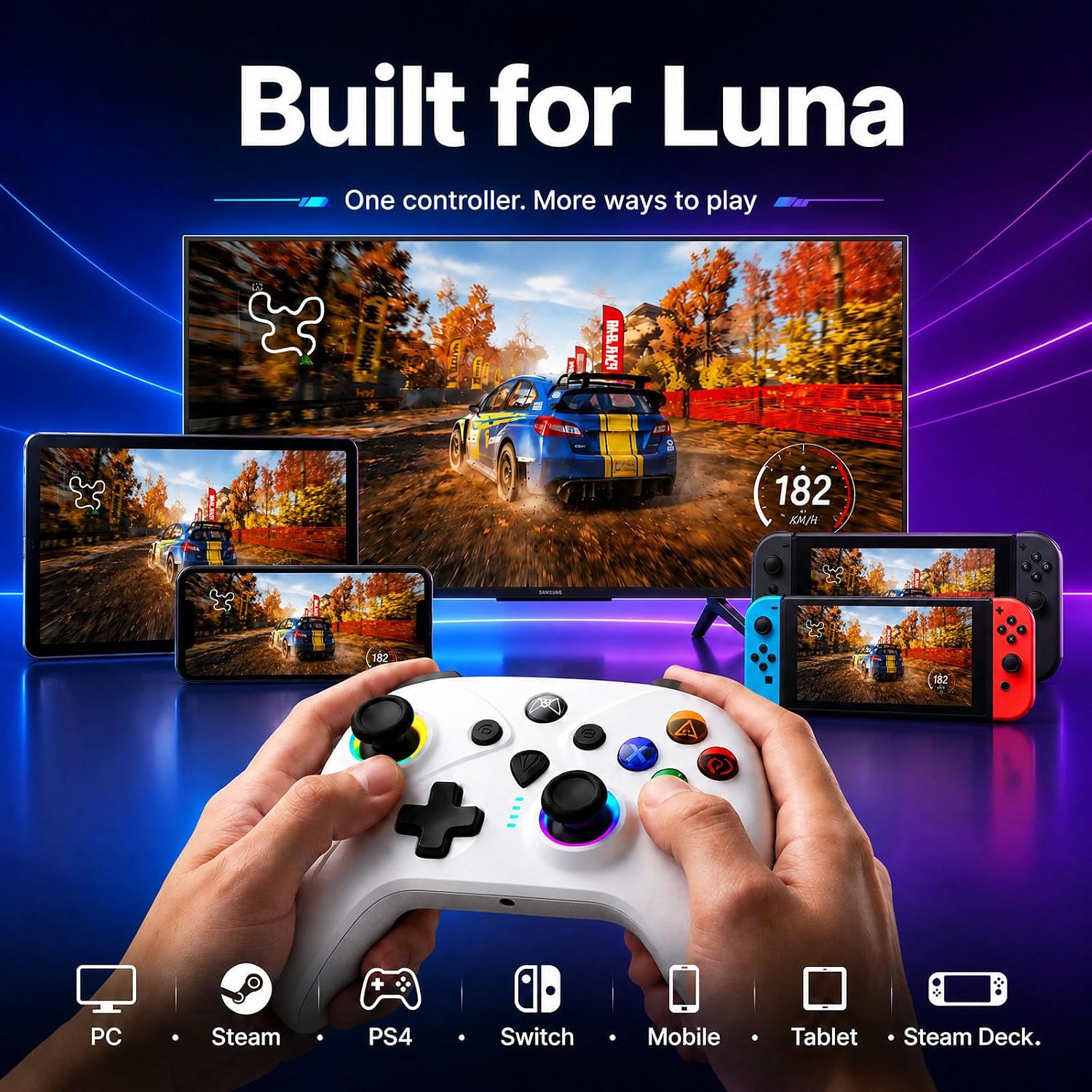 CONTROL FYREGAME REPLACEMENT LUNA CONTROLLER CON RGB LIGHTING Y TMR STICK - 2