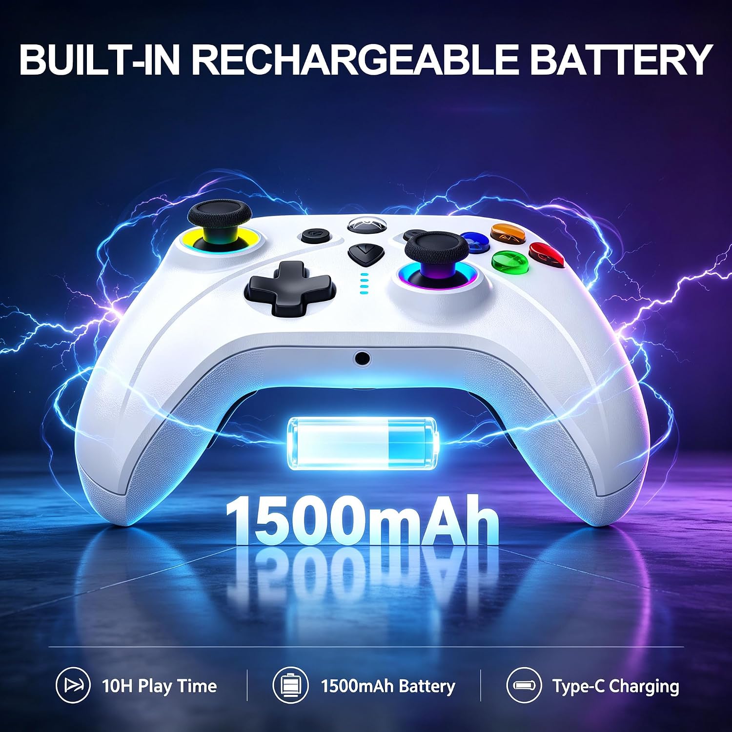 CONTROL FYREGAME REPLACEMENT LUNA CONTROLLER CON RGB LIGHTING Y TMR STICK - 3