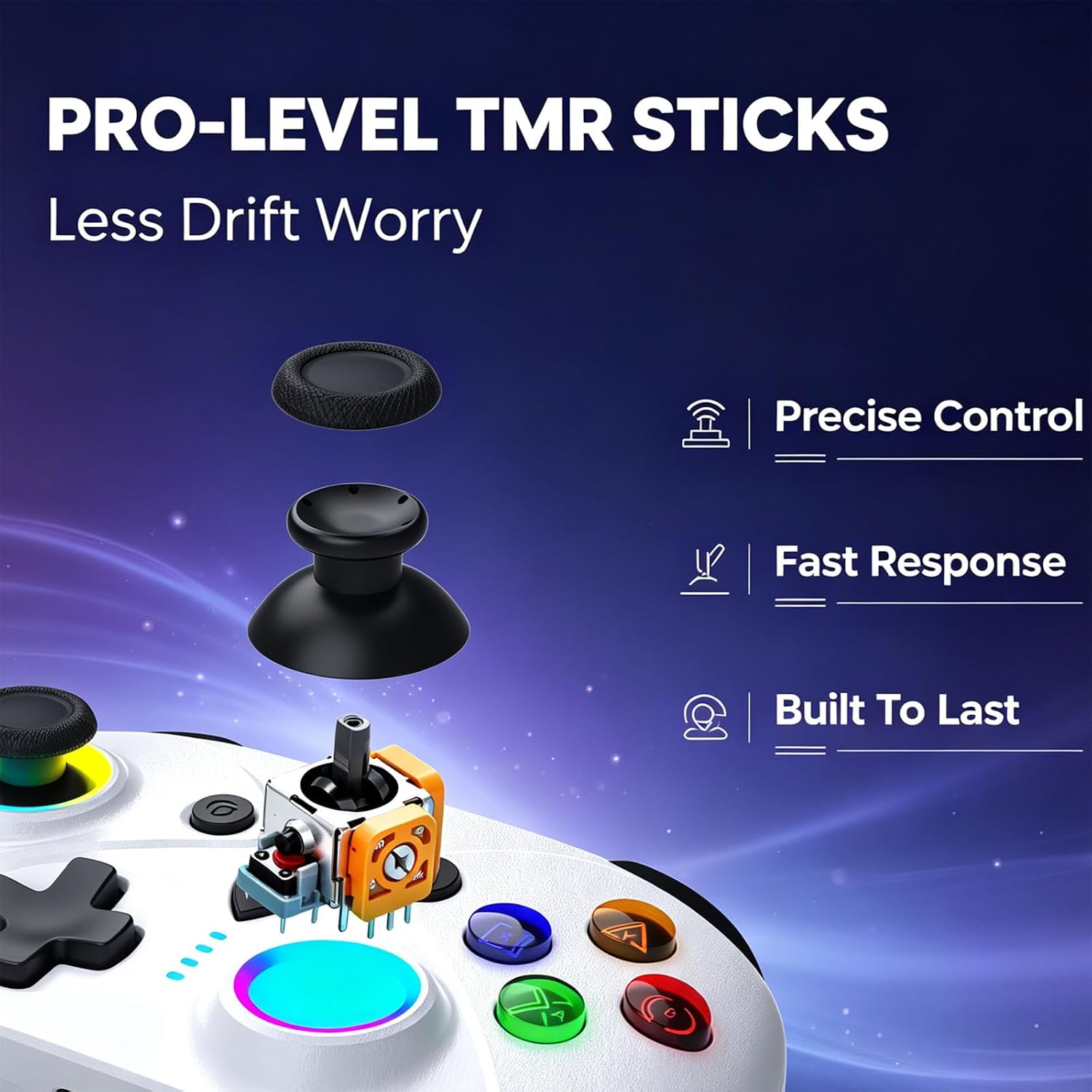CONTROL FYREGAME REPLACEMENT LUNA CONTROLLER CON RGB LIGHTING Y TMR STICK - 4