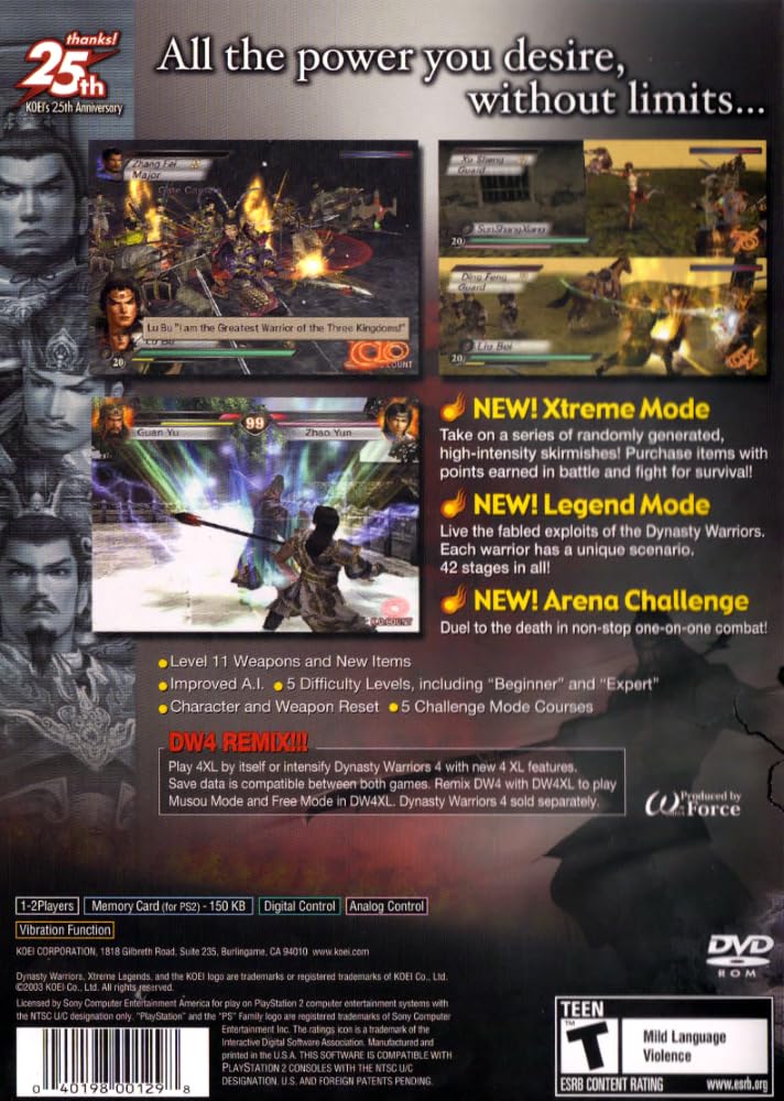 VIDEOJUEGO DYNASTY WARRIORS 4 XTREME LEGENDS PARA PLAYSTATION 2 - 2