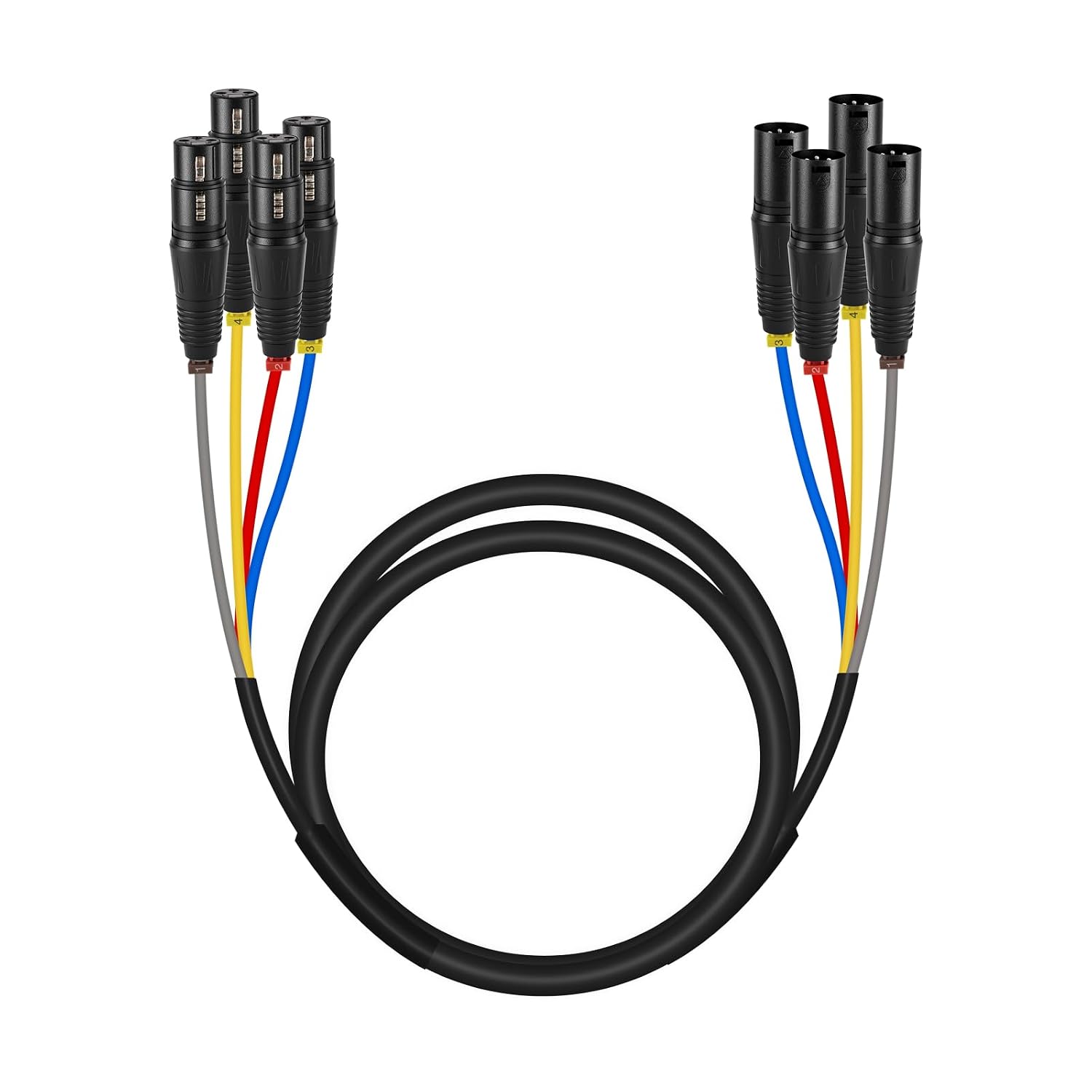 CABLE XLR PHENYX PRO 4 CANALES 6 PIES PCBL-4IN1-6 - 1