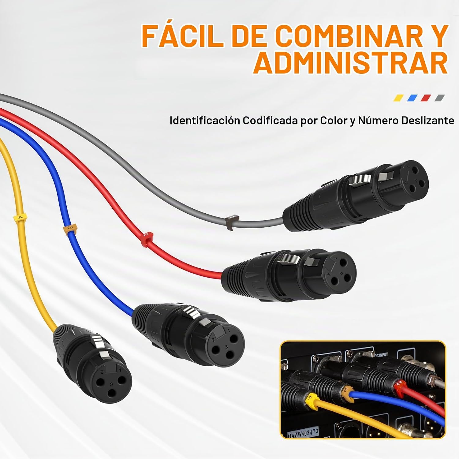 CABLE XLR PHENYX PRO 4 CANALES 6 PIES PCBL-4IN1-6 - 4