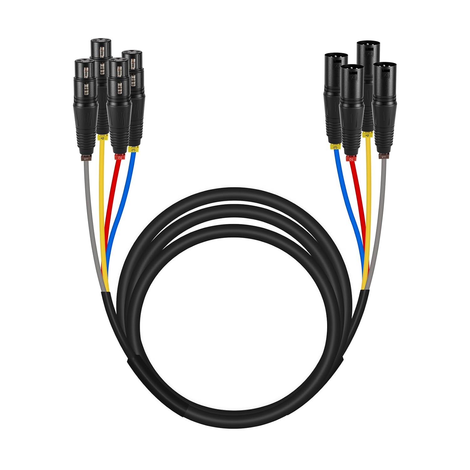 CABLE XLR SNAKE PHENYX PRO 4 CANALES BALANCEADO 10 PIES - 1