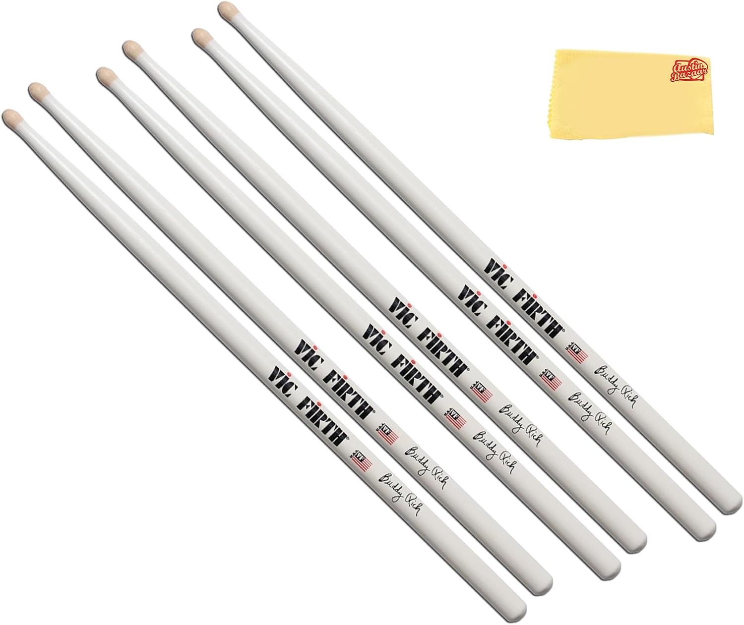 BAQUETAS VIC FIRTH SBR SIGNATURE SERIES BUDDY RICH PACK 3 PARES - 1