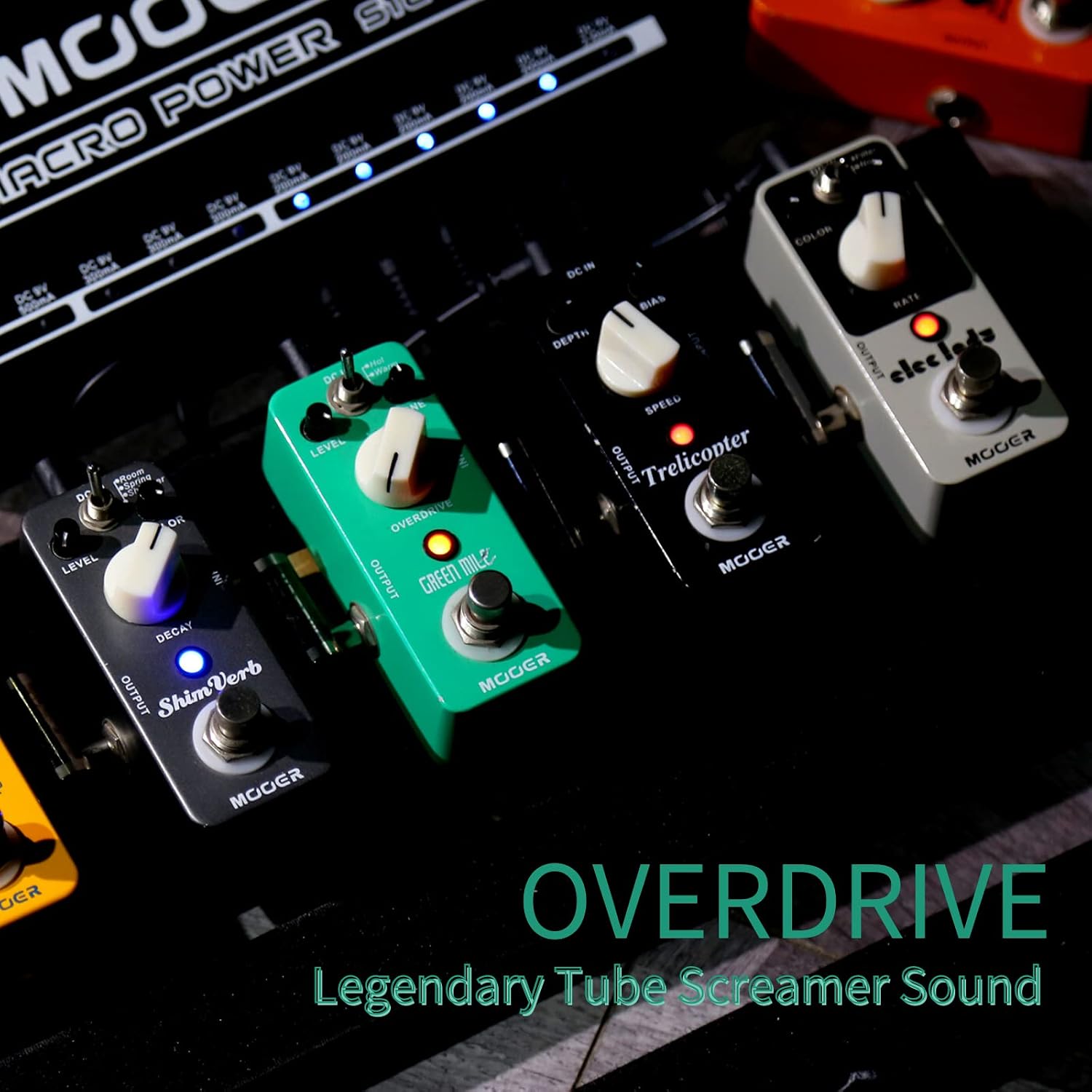 PEDAL DE OVERDRIVE MOOER GREEN MILE PARA GUITARRA ELÉCTRICA - 3