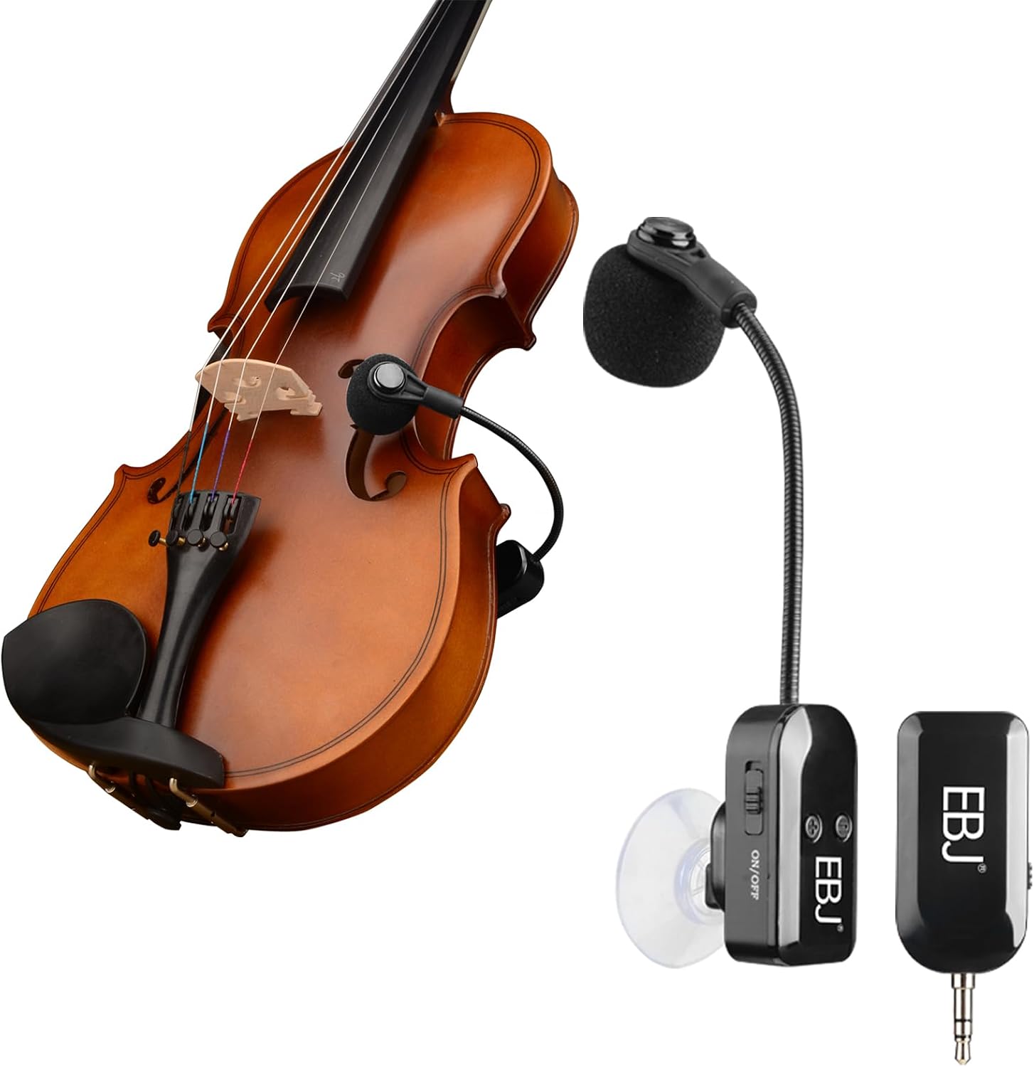 MICRÓFONO INALÁMBRICO EBJ 2.4G PARA INSTRUMENTOS CON VENTOSA DESACOPLABLE KX-801-1 - 1
