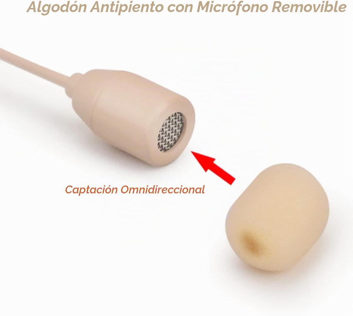 MICRÓFONO DE DIADEMA SINGLE EARHOOK COMPATIBLE CON SHURE BODYPACK - 3