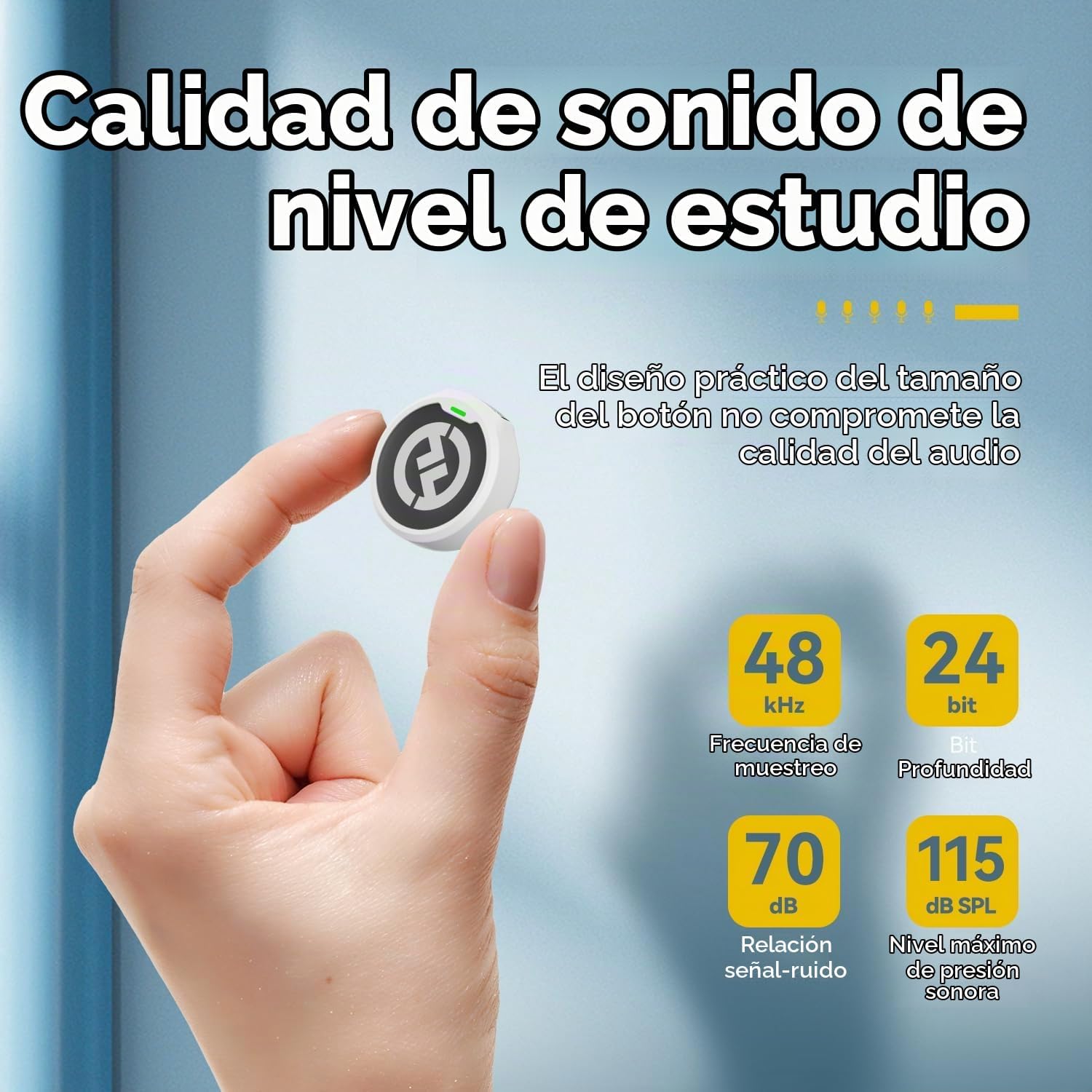 MICRÓFONO INALÁMBRICO HOLLYLAND LARK M2 LAVALIER PARA IPHONE/ANDROID/CÁMARA/PC - 3