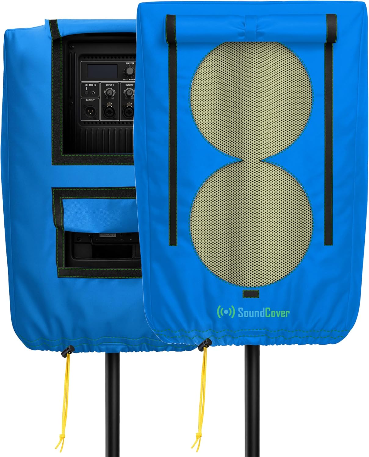 FUNDA PROTECTORA PARA PARLANTE PA/DJ DE 10' SOUNDCOVER 600D AZUL CON BOLSA DE ALMACENAMIENTO - 1