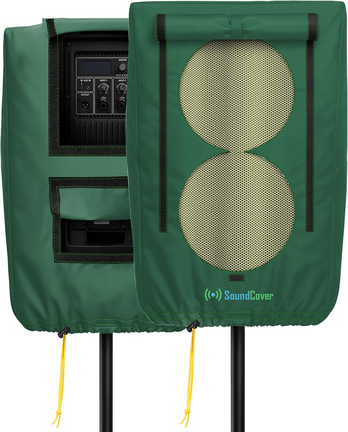 FUNDA PROTECTORA PARA PARLANTE PA/DJ DE 8 PULGADAS 600D CON SOUNDFLAP VERDE - 1