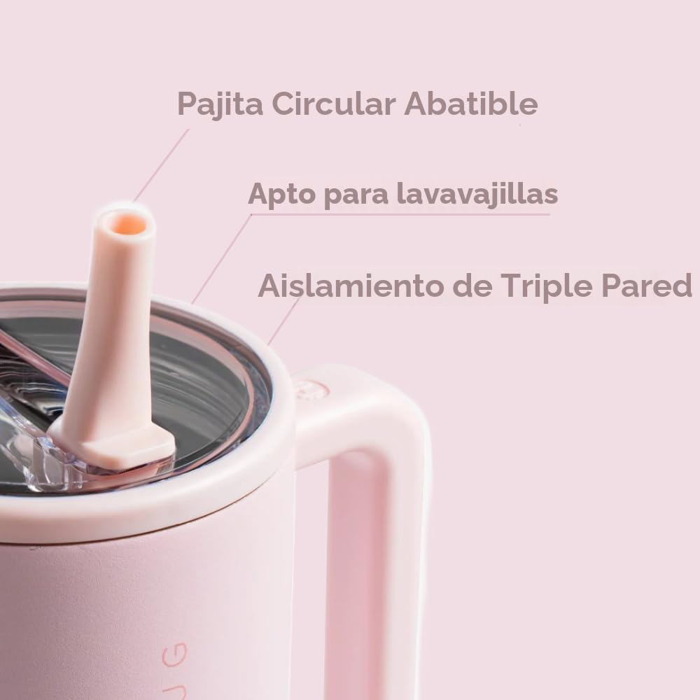 VASO TUMBLER HYDROJUG TRAVELER 32OZ CON ASA Y POPOTE ARENA - 3