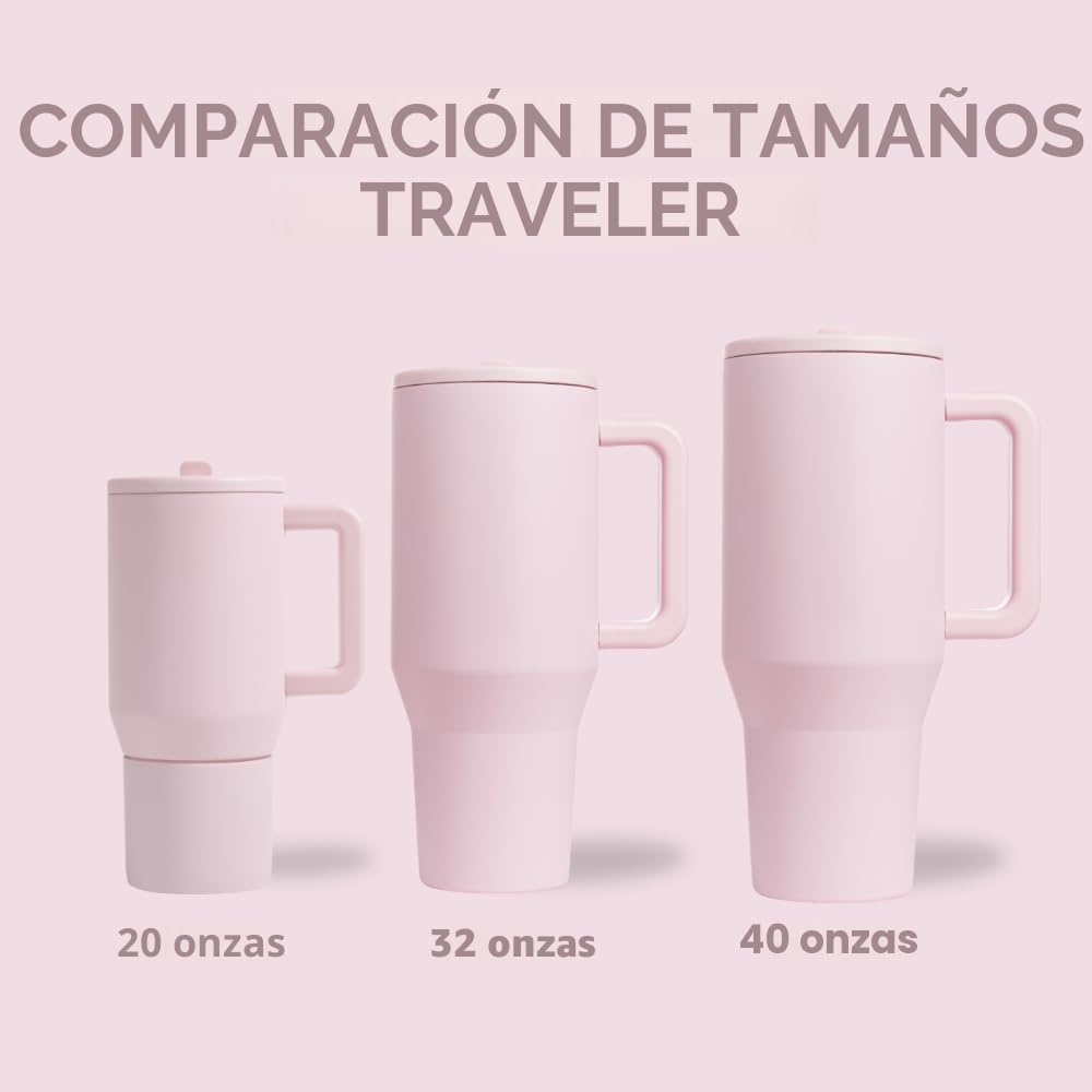 VASO TUMBLER HYDROJUG TRAVELER 32OZ CON ASA Y POPOTE ARENA - 4