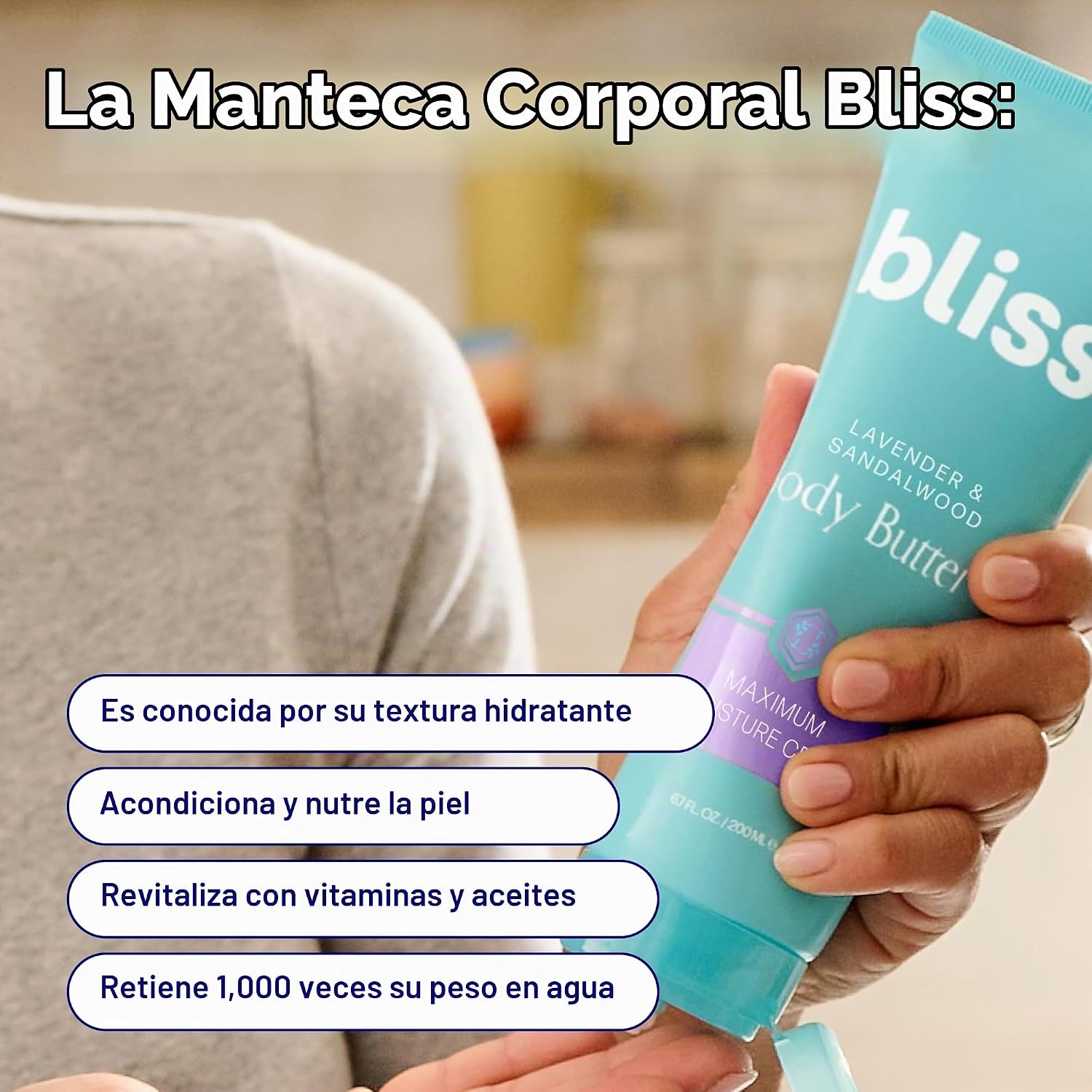CREMA CORPORAL BLISS LAVANDA Y SÁNDALO HIDRATANTE 6.7 OZ - 4