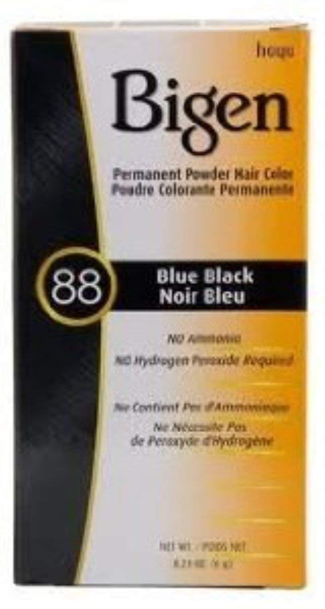 TINTURA PERMANENTE EN POLVO BIGEN 88 AZUL NEGRO PACK DE 4 - 1