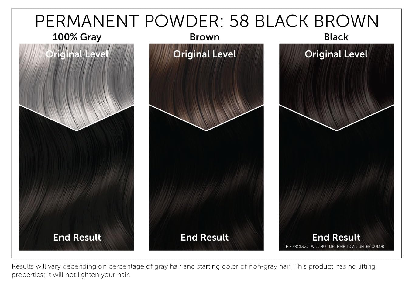TINTURA PERMANENTE EN POLVO BIGEN #58 BLACK BROWN PACK 12 - 2
