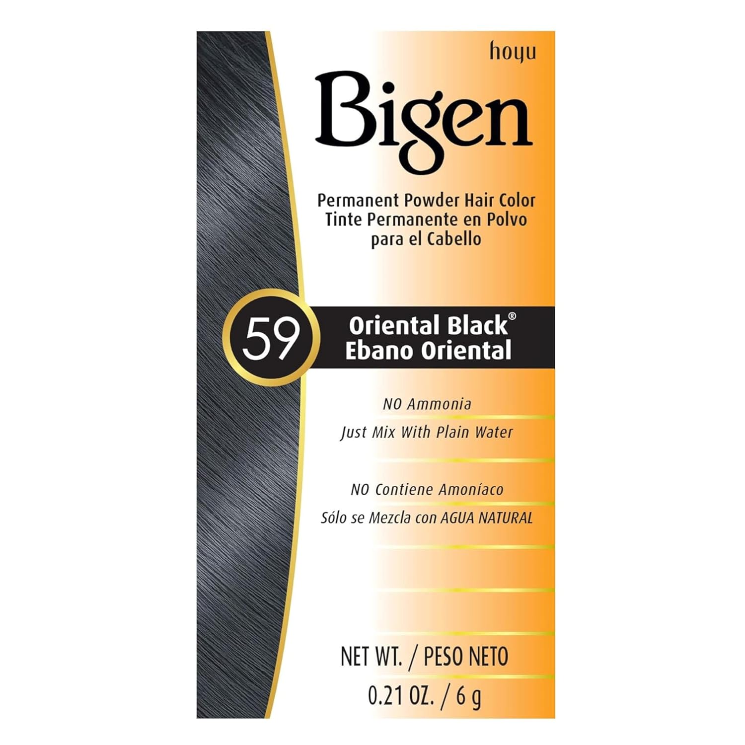 TINTURA PERMANENTE EN POLVO BIGEN 59 NEGRO ORIENTAL PACK DE 2 - 1