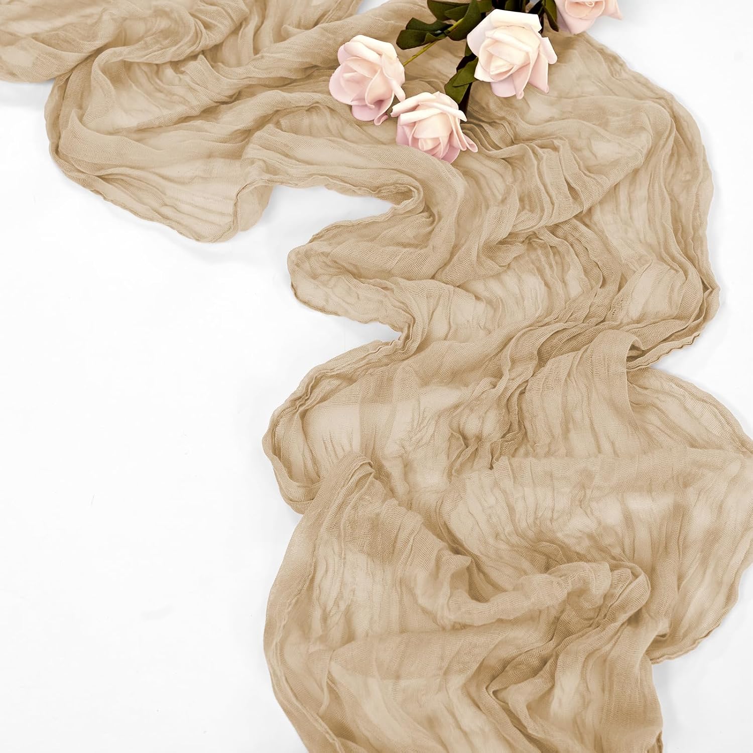 CAMINO DE MESA ABKLESACH GASA BEIGE 30 PIEZAS 120 X 50 CM - 5