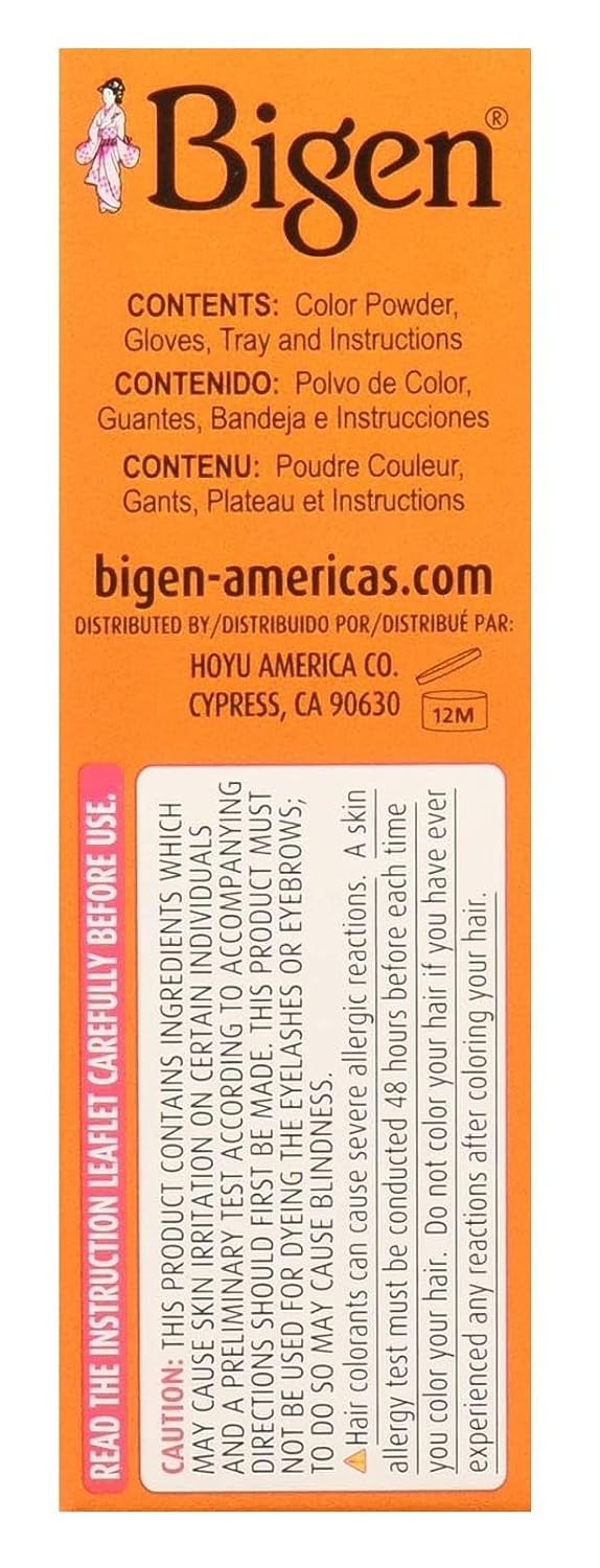 TINTURA BIGEN PERMANENT POWDER HAIR COLOR 57 DARK BROWN PACK 3 - 2