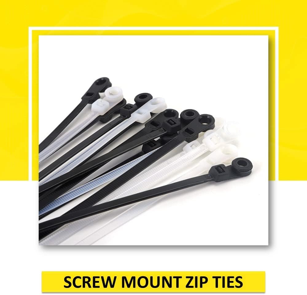 AMARRACABLES CON AGUJERO DE TORNILLO KABLE KONTROL 14 PULGADAS 100 PIEZAS BLANCO NATURAL 120 LBS - 2