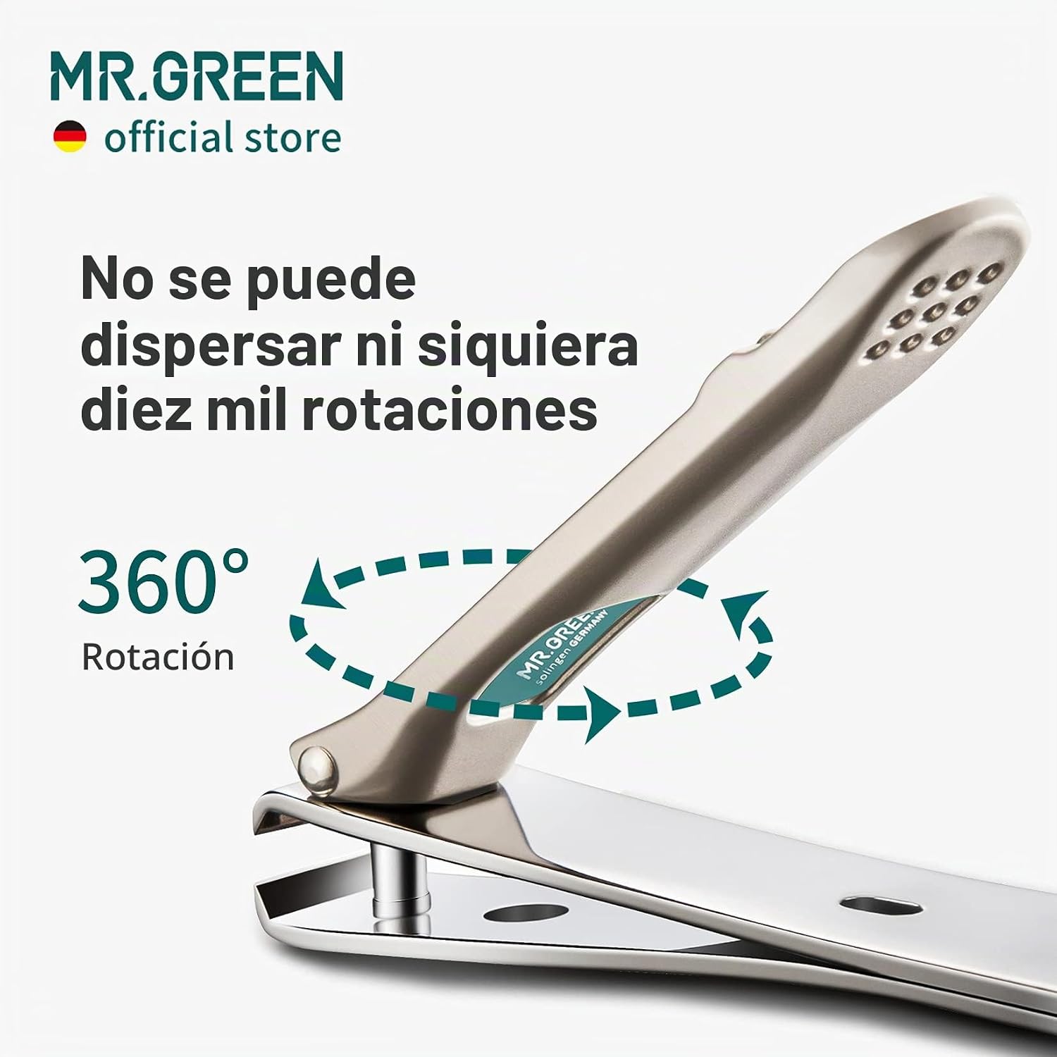 CORTAÚÑAS MR.GREEN CON HOJAS CURVAS TAMAÑO GRANDE Y LIMA DE VIDRIO - 5
