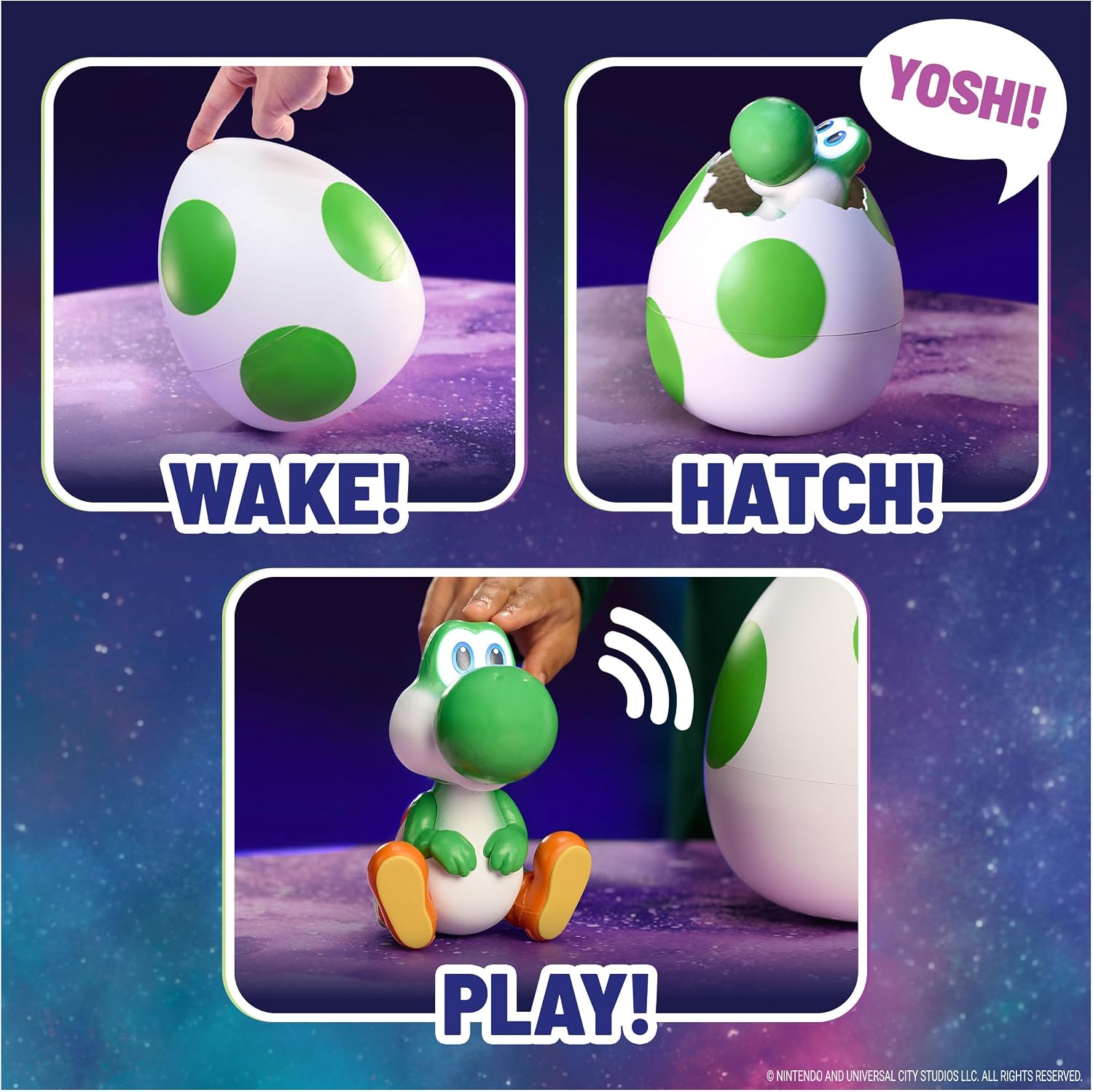 FIGURA INTERACTIVA HATCHIN' YOSHI SUPER MARIO GALAXY MOVIE - 3