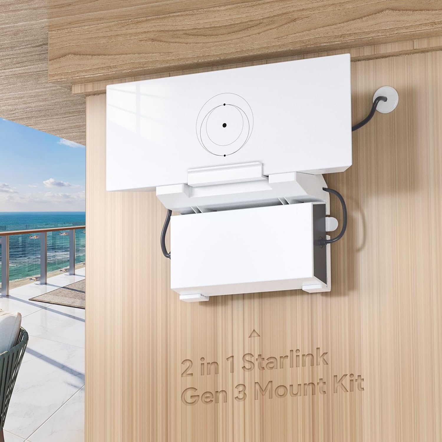 SOPORTE DE PARED 2 EN 1 PARA ROUTER STARLINK GEN 3 MSAFF - 5