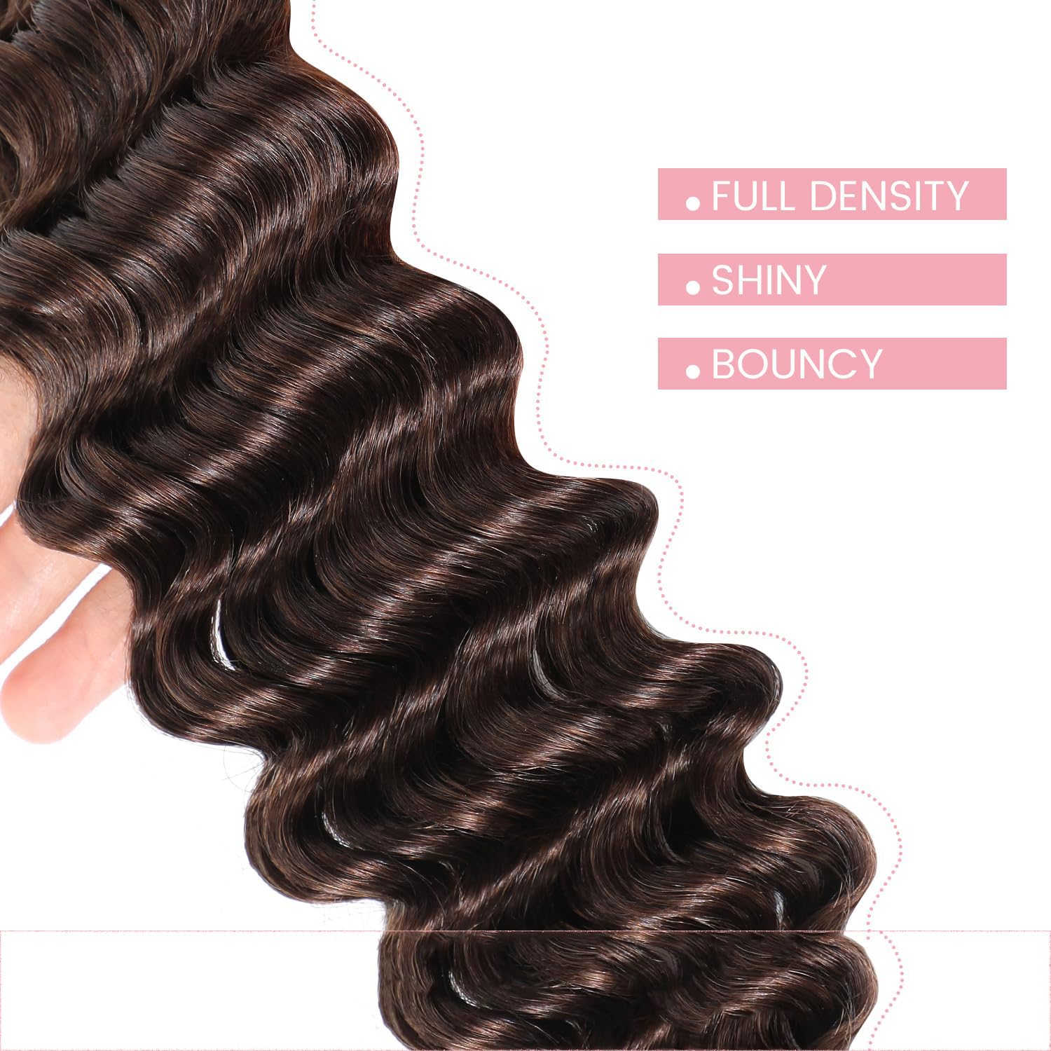 CABELLO PARA TRENZAS LAKAISA CASTAÑO #4 26 PULGADAS 150G - 4