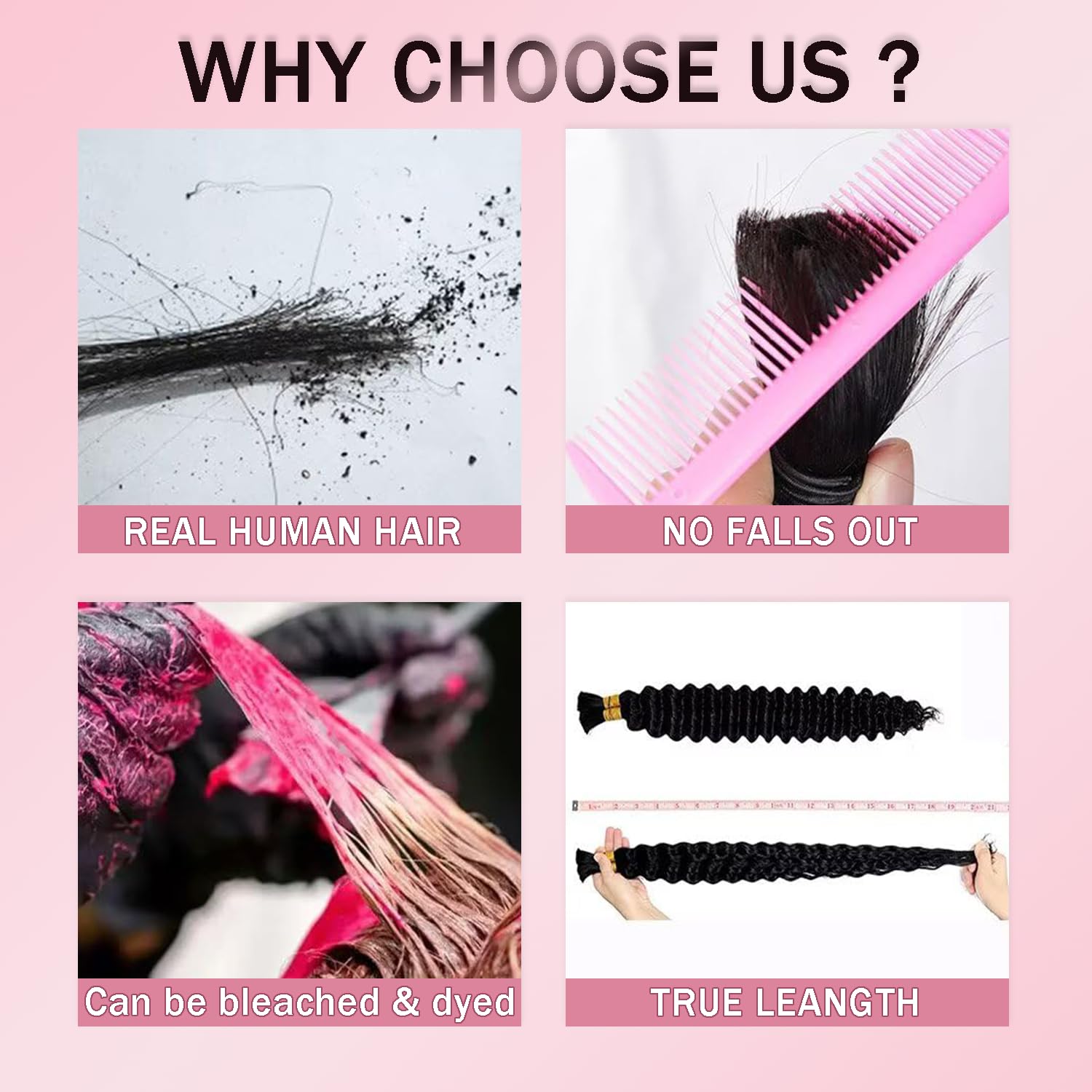 CABELLO PARA TRENZAS LAKAISA BOHO ROJO VINO ONDULADO 18 PULGADAS 150G 3 PAQUETES - 5