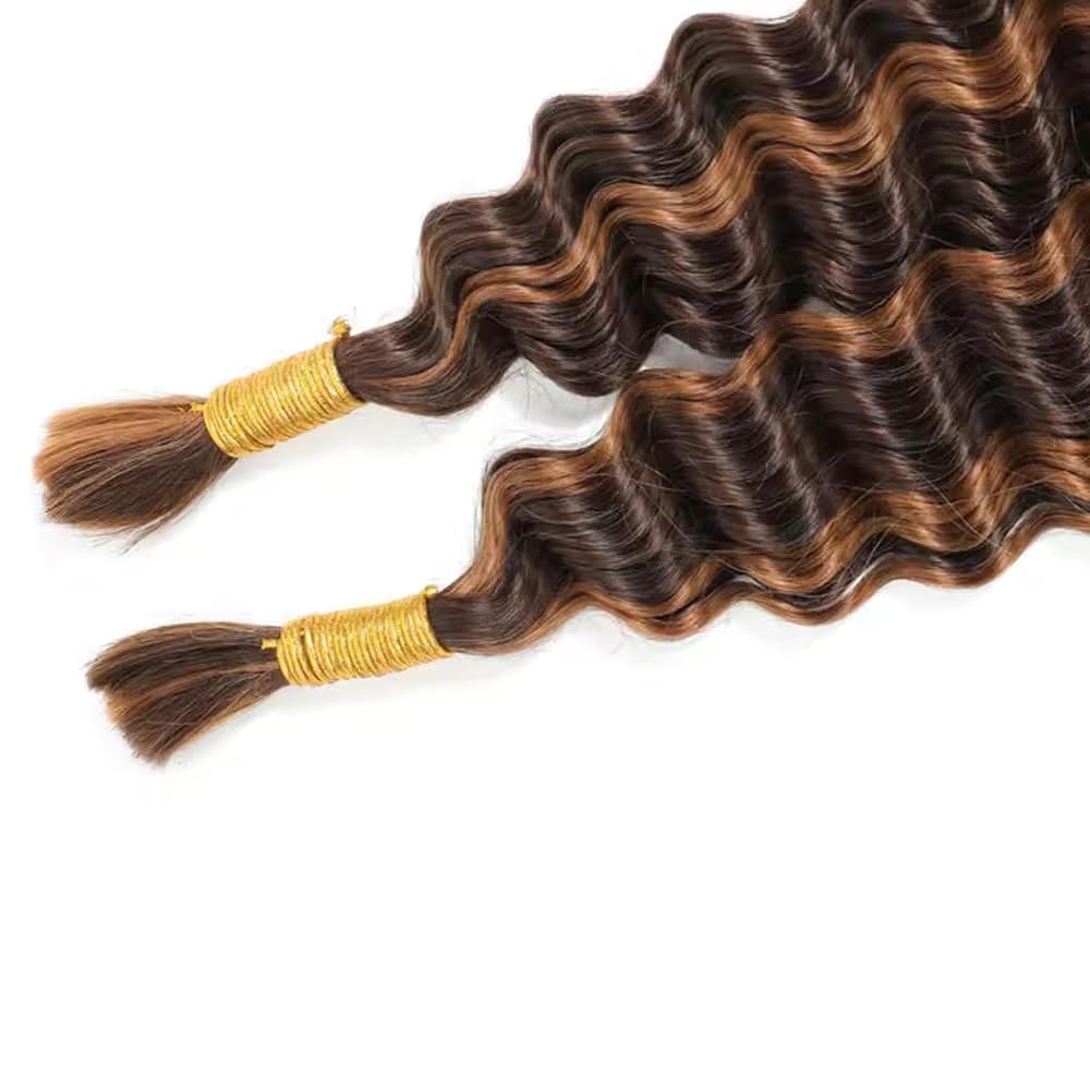 CABELLO PARA TRENZAS LAKAISA P430 MARRÓN ONDA PROFUNDA 150G - 4