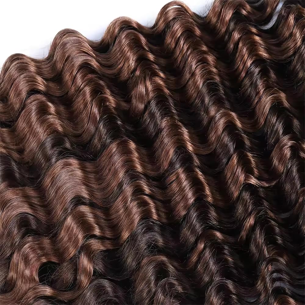 CABELLO PARA TRENZAS LAKAISA P430 MARRÓN ONDA PROFUNDA 150G - 5