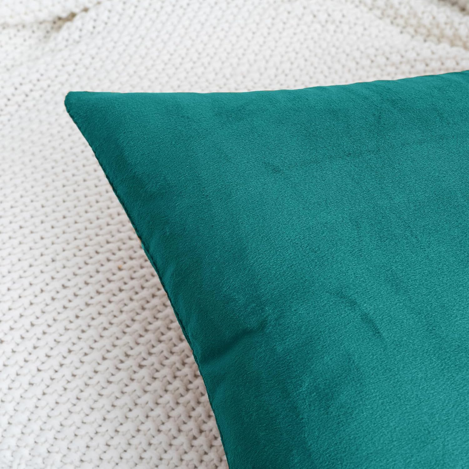 FUNDA DE COJÍN HWY 50 VELVET TEAL 18X18 PULGADAS PACK DE 2 - 3