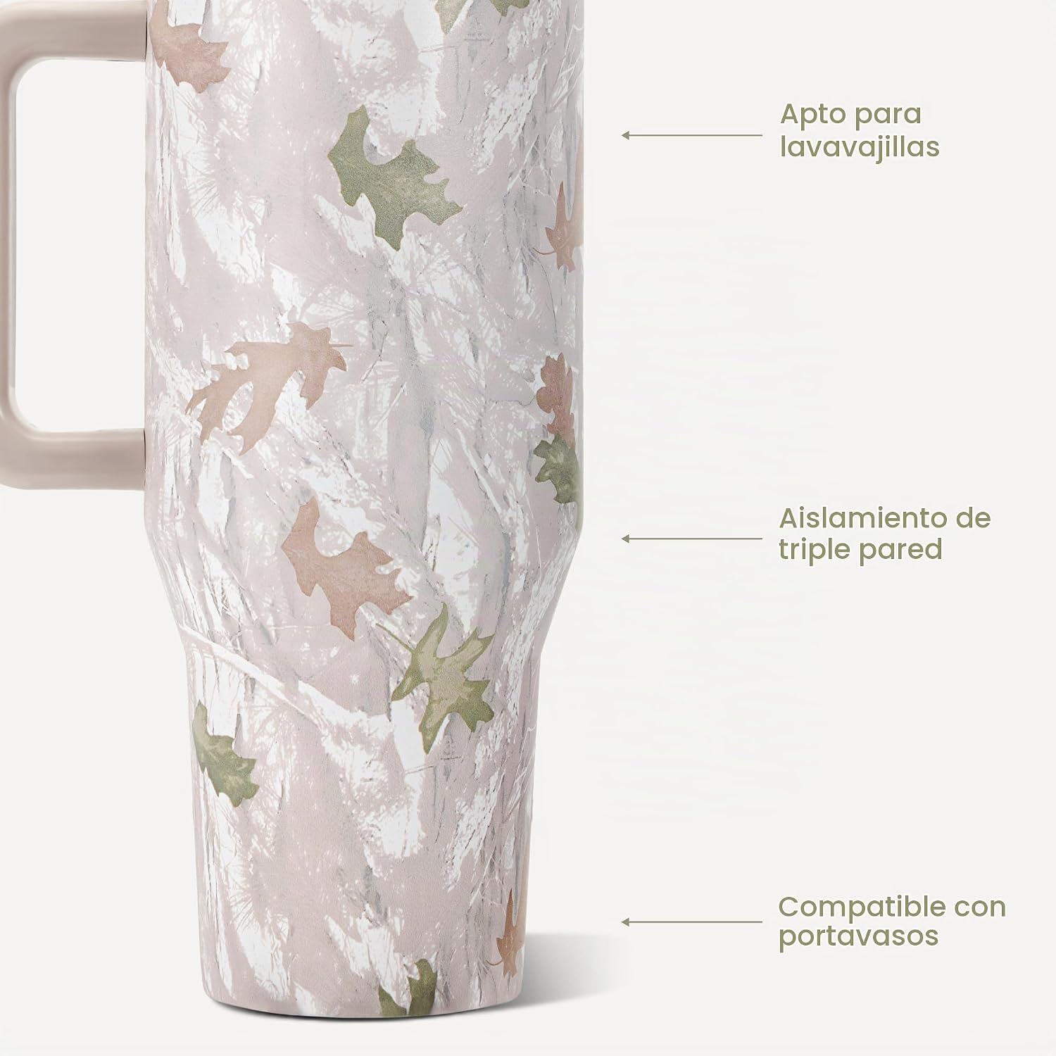 VASO TUMBLER HYDROJUG TRAVELER 40OZ CAMUFLAJE CON ASA Y POPOTE - 3
