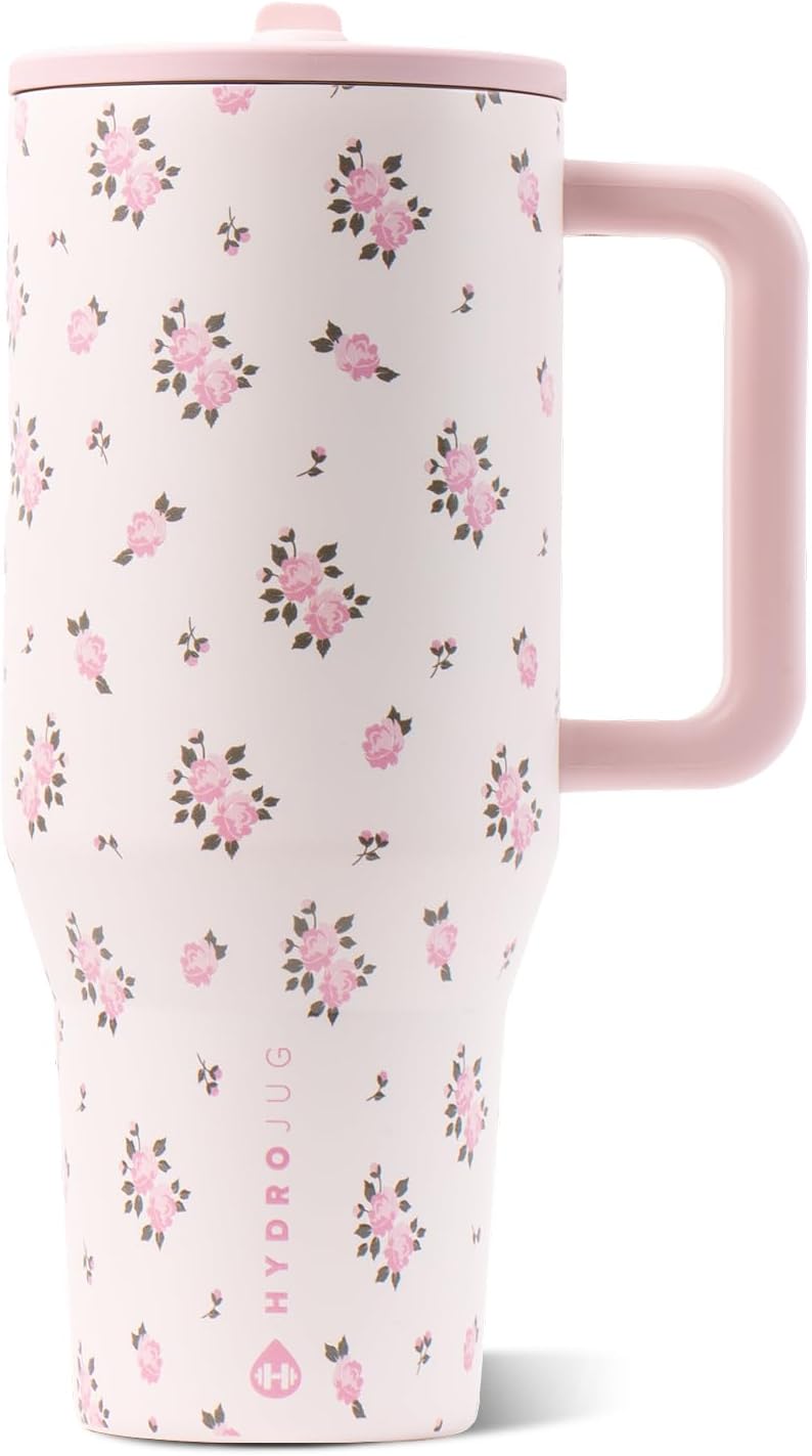 VASO TUMBLER HYDROJUG TRAVELER 40OZ CON ASA Y POPOTE WILDROSE - 1