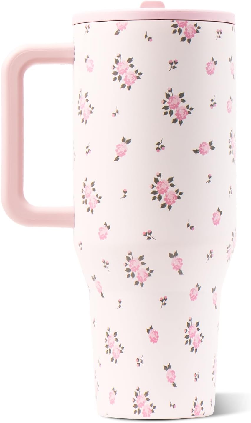 VASO TUMBLER HYDROJUG TRAVELER 40OZ CON ASA Y POPOTE WILDROSE - 2