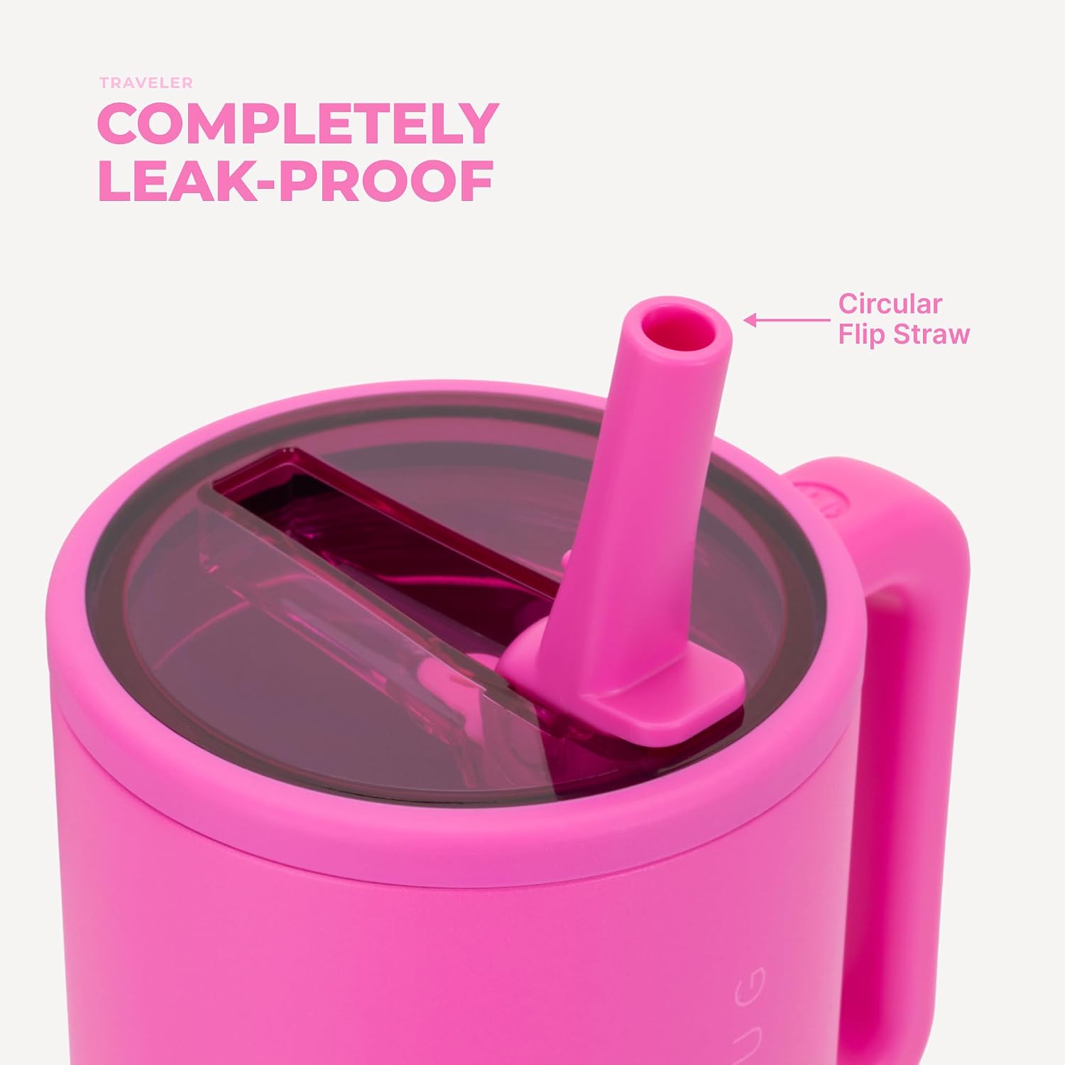 VASO TÉRMICO HYDROJUG TRAVELER 40OZ CON ASA Y POPOTE, RAZZLE - 4