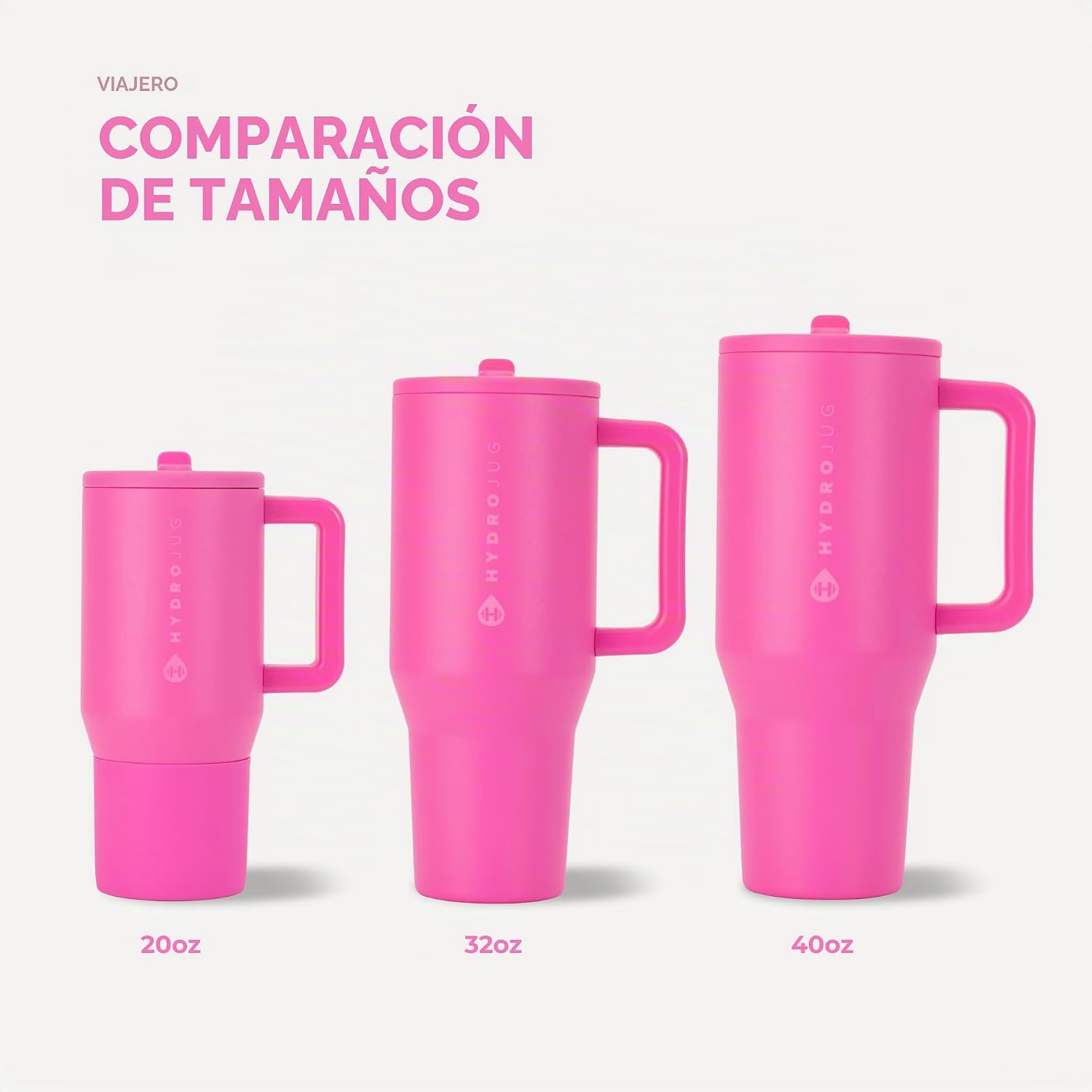 VASO TÉRMICO HYDROJUG TRAVELER 40OZ CON ASA Y POPOTE, RAZZLE - 5