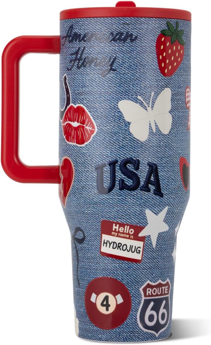 VASO TUMBLER HYDROJUG TRAVELER 32OZ CON AISLAMIENTO, ASA Y POPOTE AMERICAN HONEY - 2