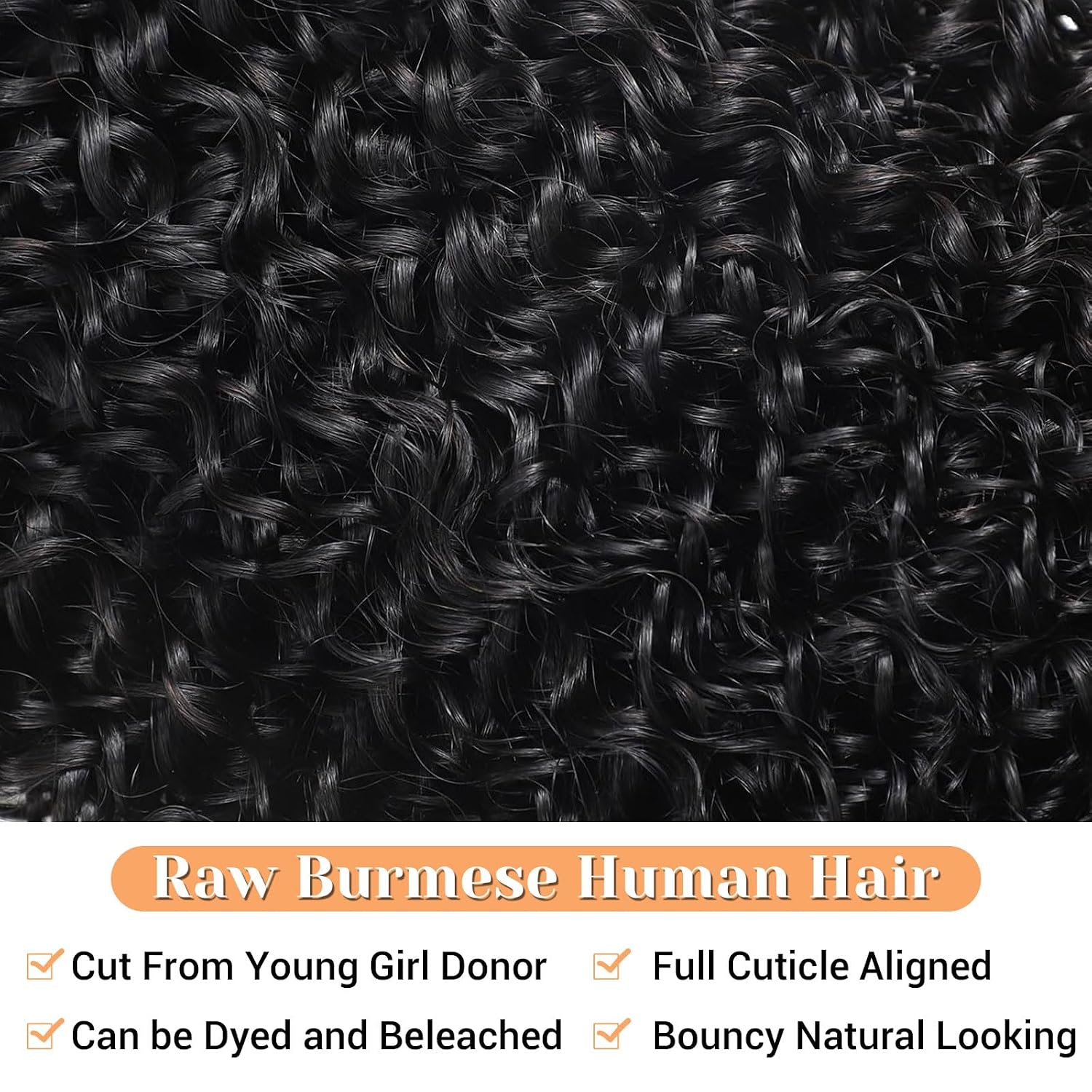 CIERRE 2X6 CABELLO HUMANO RIZADO BIRMANO 16 PULGADAS ENCAJE HD TRANSPARENTE - 5