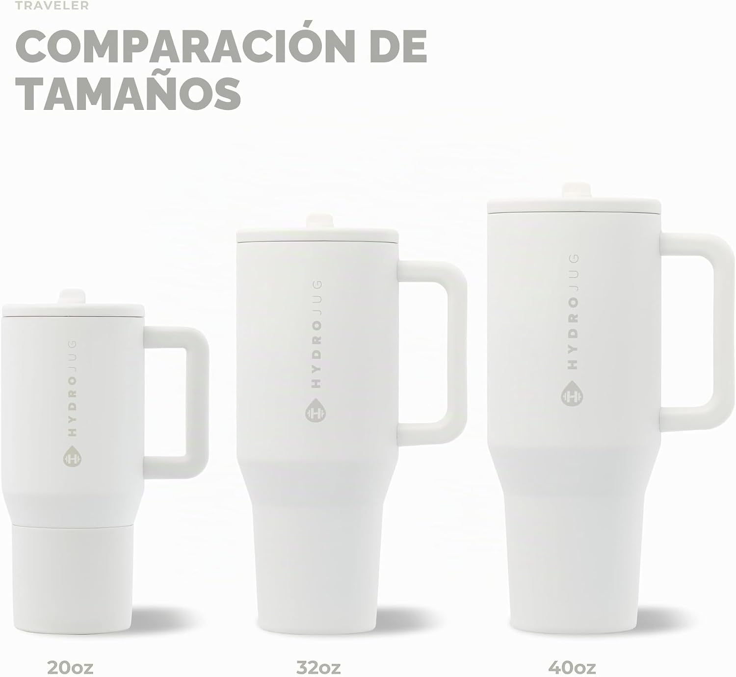 VASO TUMBLER HYDROJUG TRAVELER 40OZ CON ASA Y POPOTE LUNAR - 5