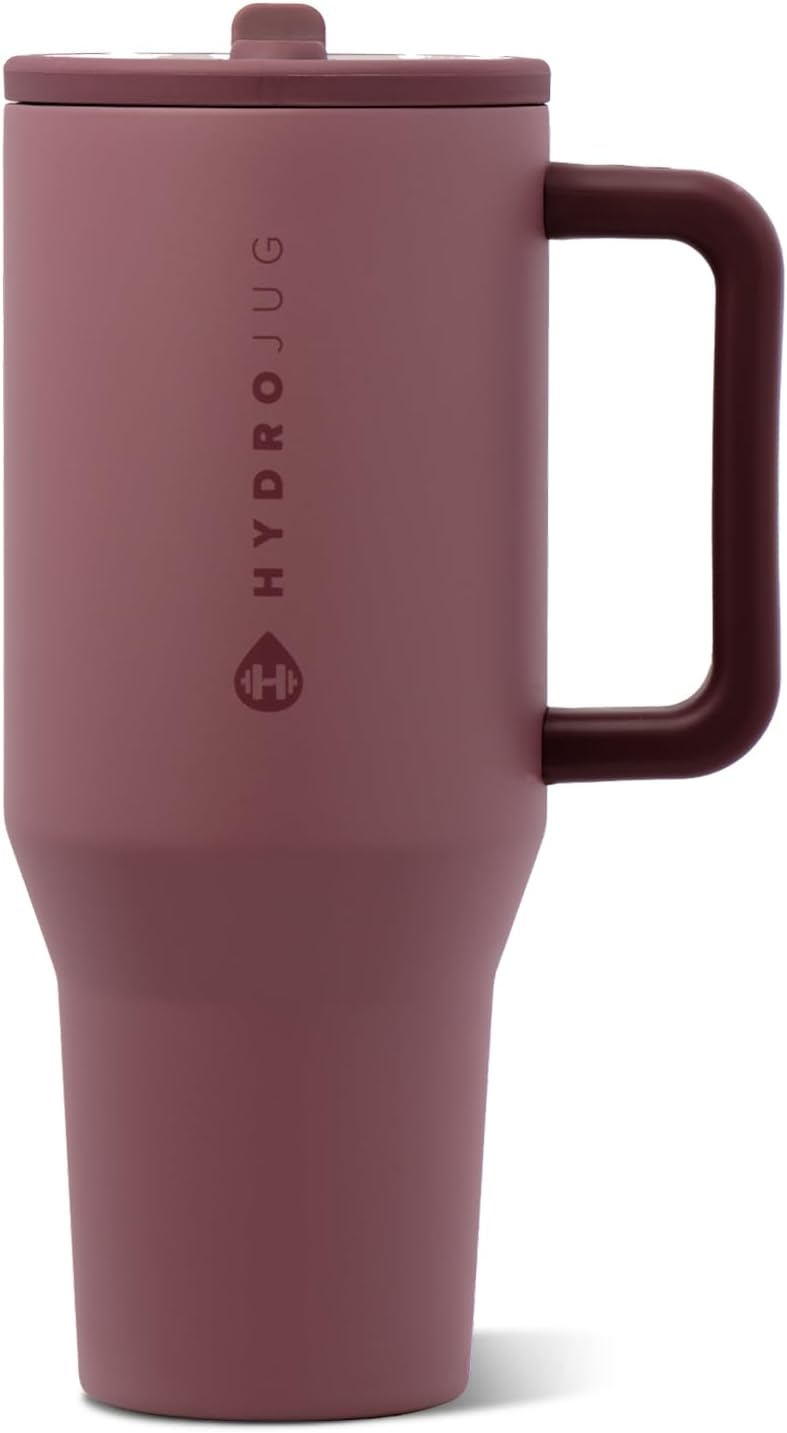VASO TUMBLER HYDROJUG TRAVELER 40OZ CON ASA Y POPOTE CANYON ROSE - 1