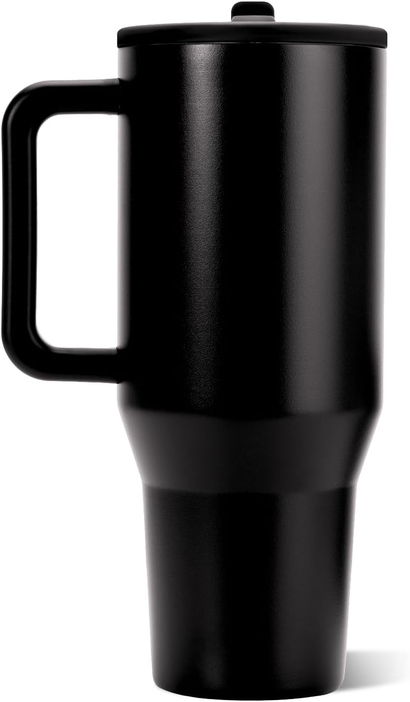 VASO TUMBLER HYDROJUG TRAVELER 40OZ NEGRO CON ASA Y POPOTE - 2