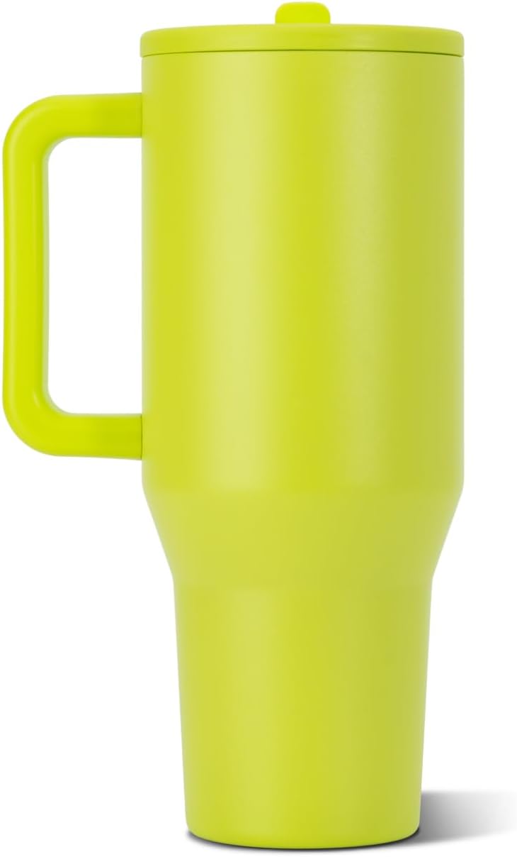 VASO TUMBLER HYDROJUG TRAVELER 32OZ CON AISLAMIENTO, ASA Y POPOTE LIMÓN LIMA - 2