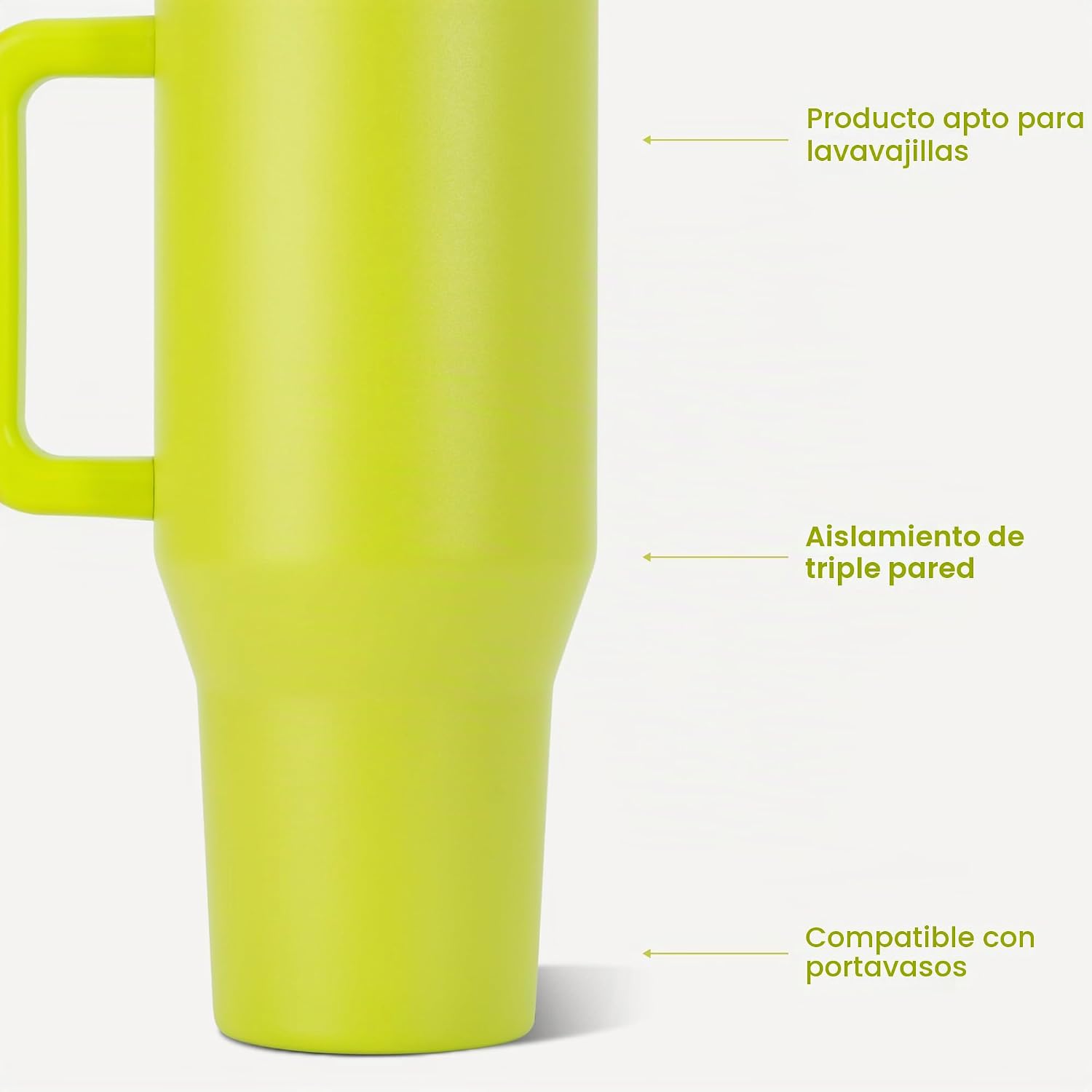 VASO TUMBLER HYDROJUG TRAVELER 32OZ CON AISLAMIENTO, ASA Y POPOTE LIMÓN LIMA - 3