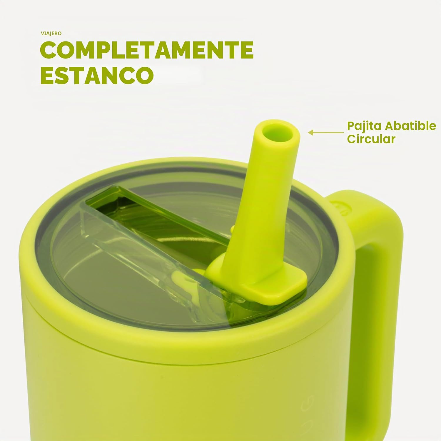 VASO TUMBLER HYDROJUG TRAVELER 32OZ CON AISLAMIENTO, ASA Y POPOTE LIMÓN LIMA - 4