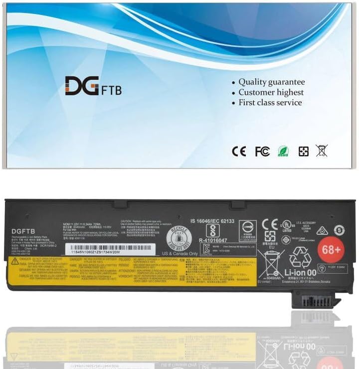 BATERÍA PARA LAPTOP LENOVO THINKPAD X240 X250 X260 X270 T440 T450 T460 T470P T550 T560 W550 L450 72WH 10.8V - 1