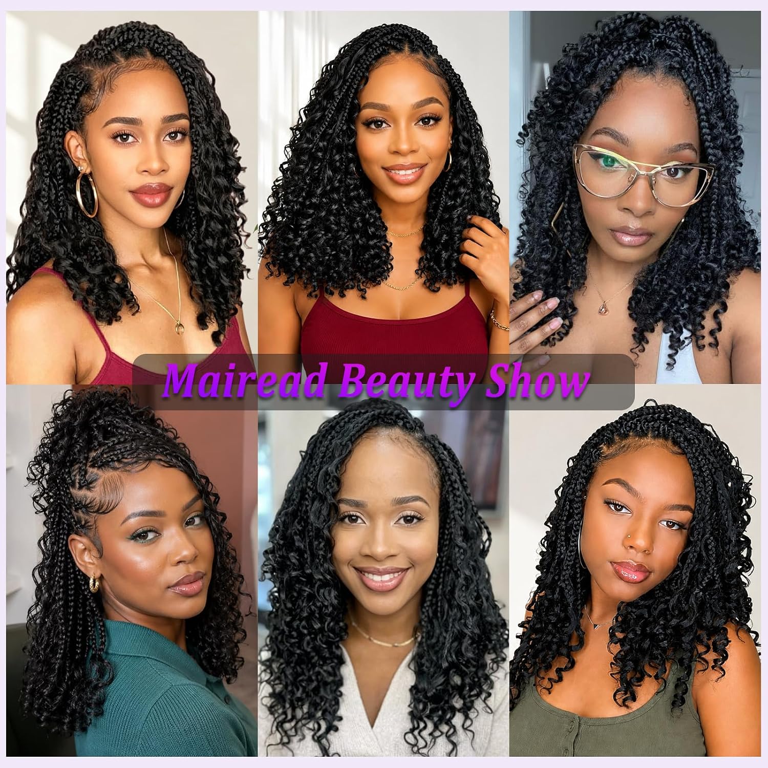 EXTENSIONES DE CABELLO CROCHET MAIREAD GODDESS BOX BRAIDS 12 PULGADAS - 5