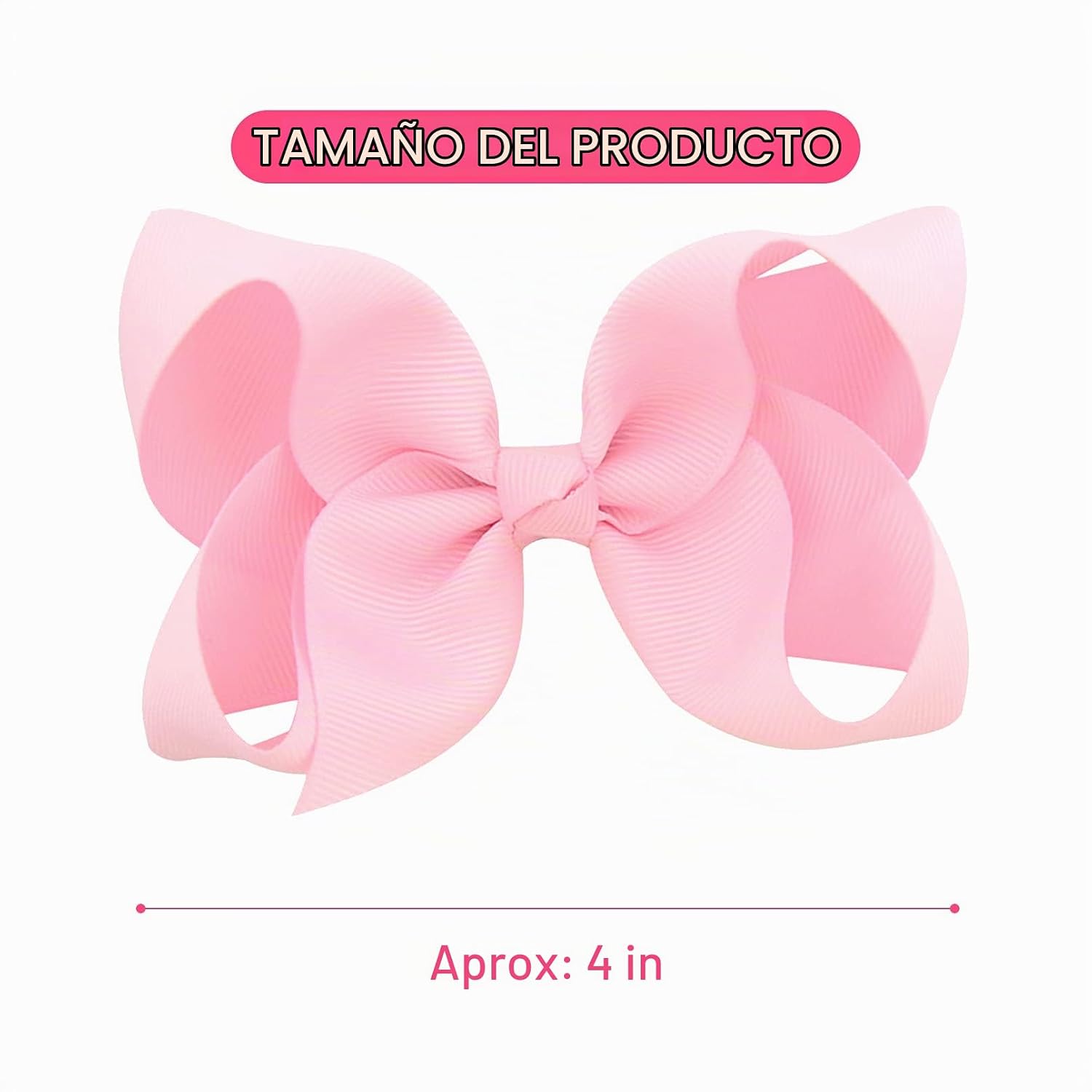 MOÑOS PARA CABELLO DEEKA 16 PIEZAS 4 PULGADAS ROSA CLARO CON PINZAS COCODRILO - 2