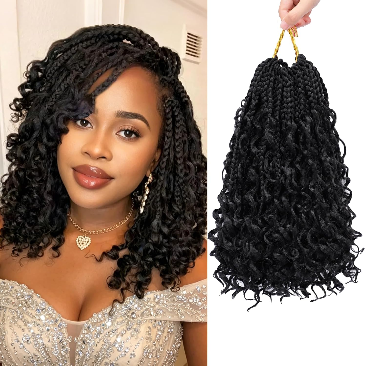TRENZAS CROCHET GODDESS BOX BRAIDS BOHO 10 PULGADAS - 1