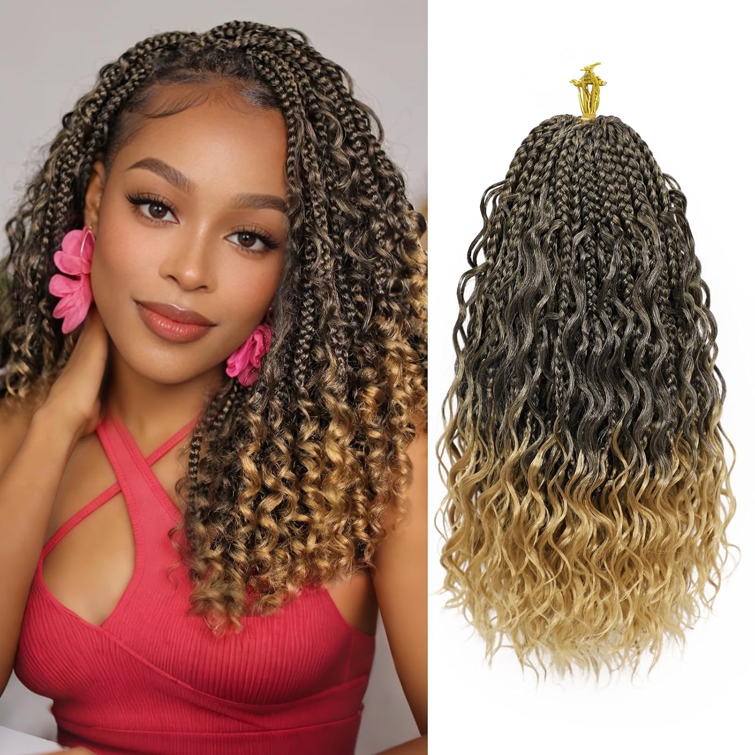 EXTENSIONES DE CABELLO CROCHET MAIREAD GODDESS BOX BRAIDS 12 PULGADAS - 1