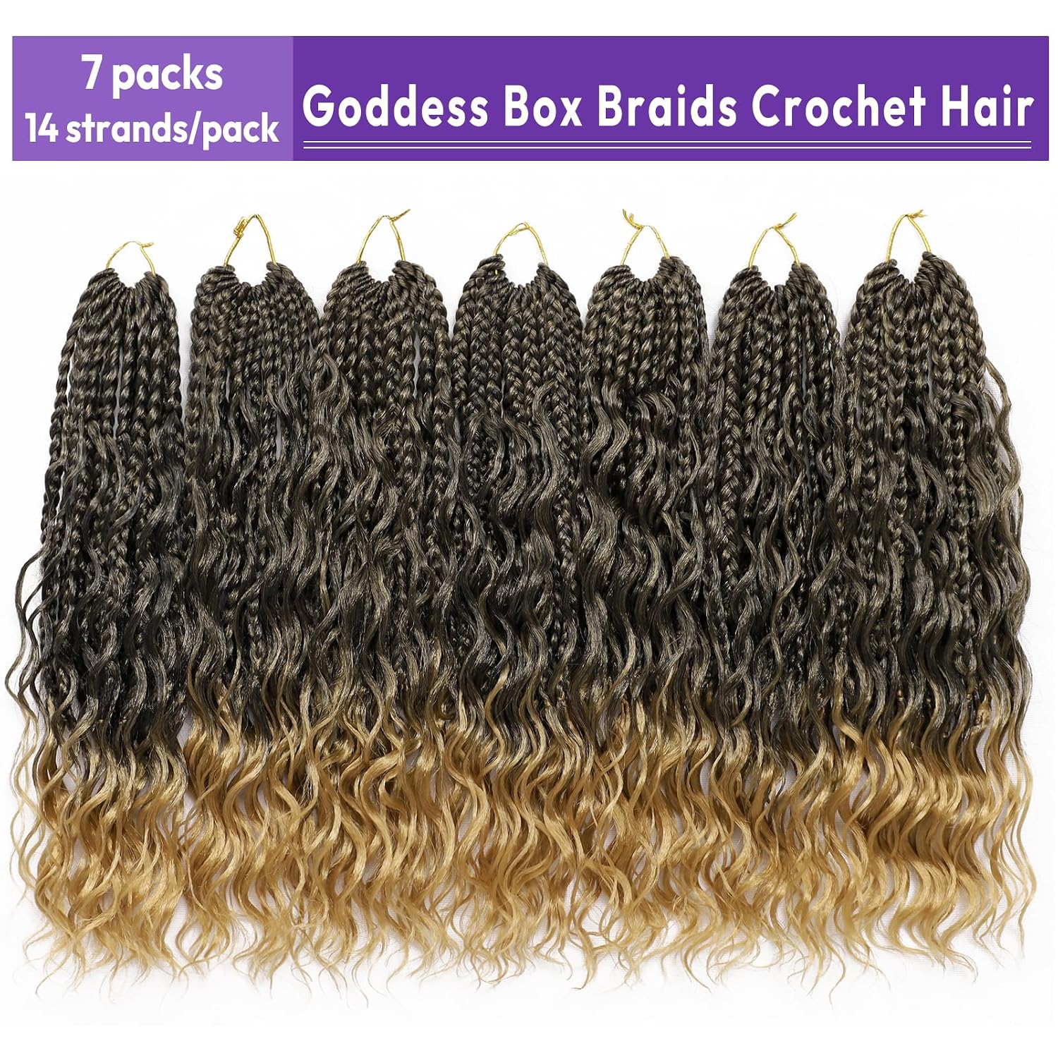 EXTENSIONES DE CABELLO CROCHET MAIREAD GODDESS BOX BRAIDS 12 PULGADAS - 4